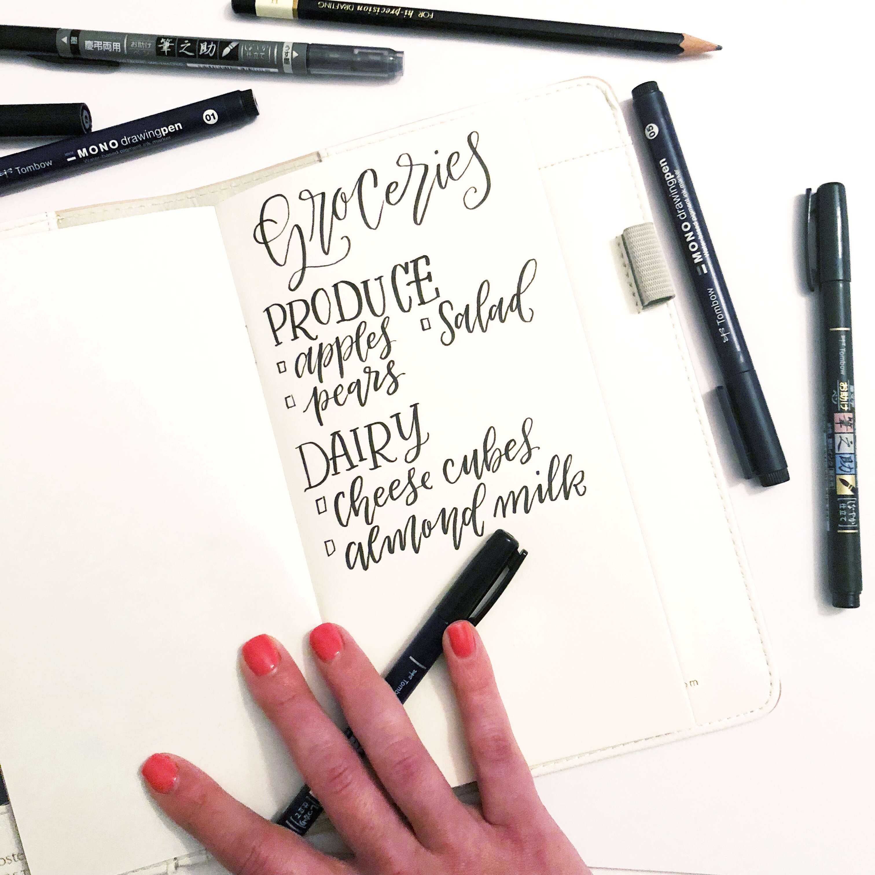 Lauren Fitzmaurice of @renmadecalligraphy and renmadecalligraphy.com shares 3 tips for purposeful lettering practice. These three tips will help you work in lettering practice while juggling a busy schedule and a wide selection of lettering tools. Learn how to infuse lettering into your life while practicing what you really need to.