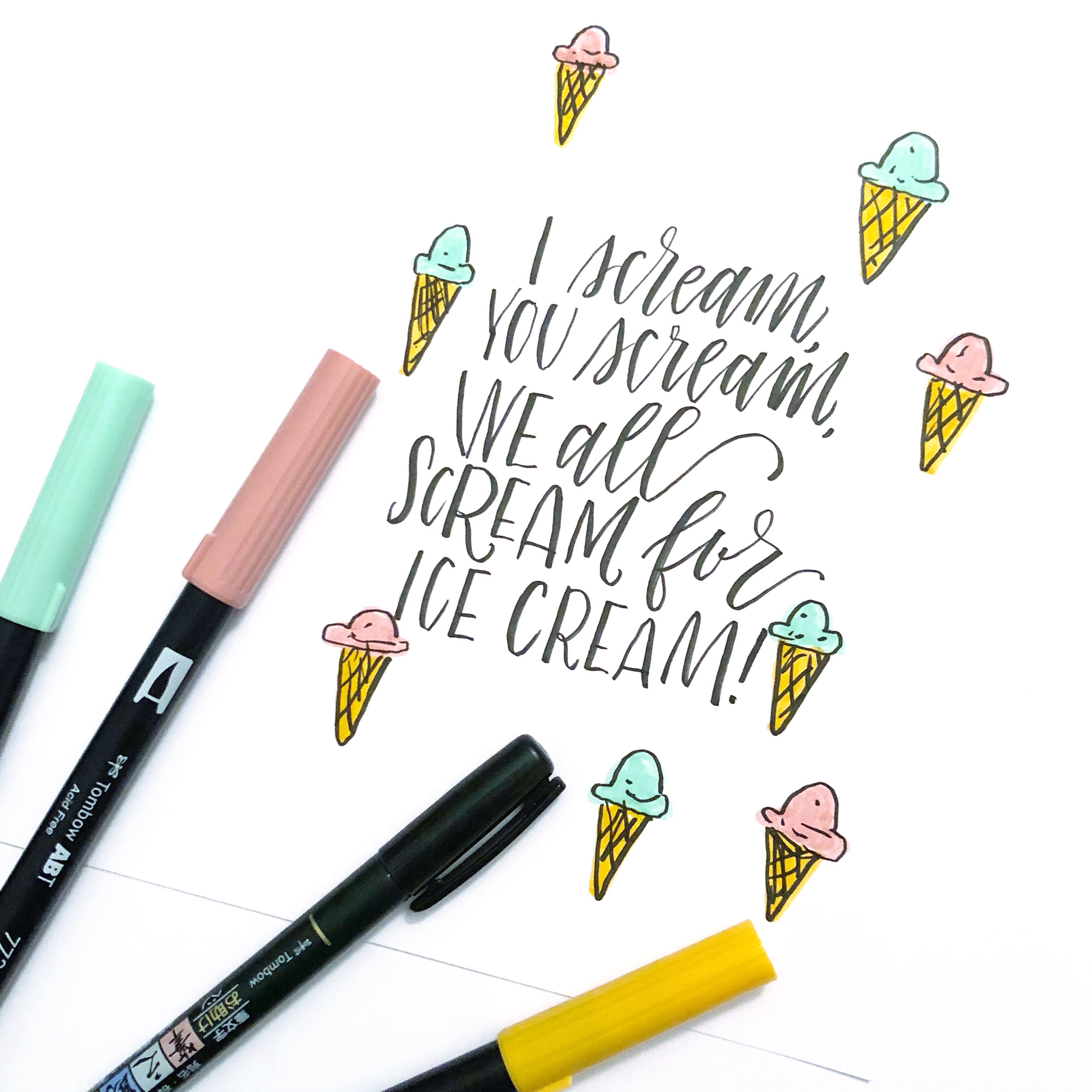 Lauren Fitzmaurice of @renmadecalligraphy shows you how to add simple summer doodles to your lettering.