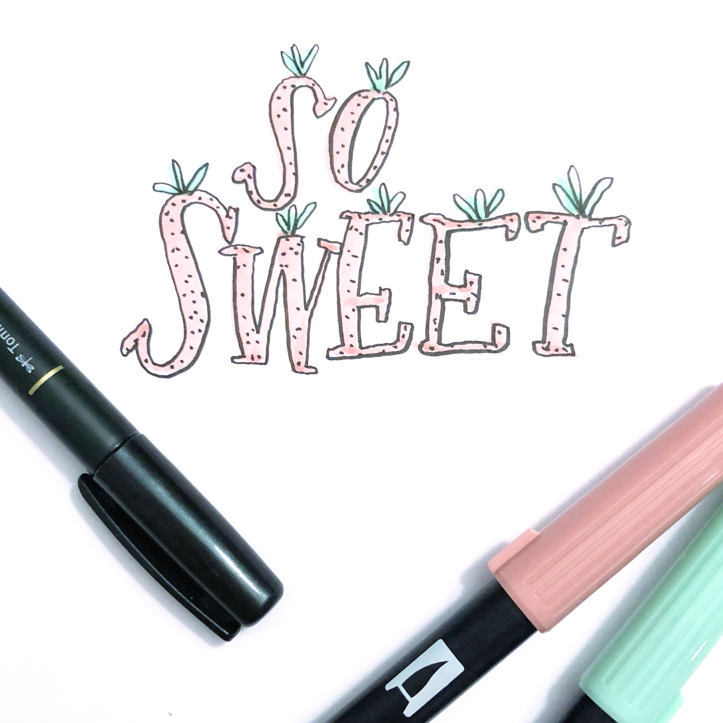 Lauren Fitzmaurice of @renmadecalligraphy shows you how to add simple summer doodles to your lettering.