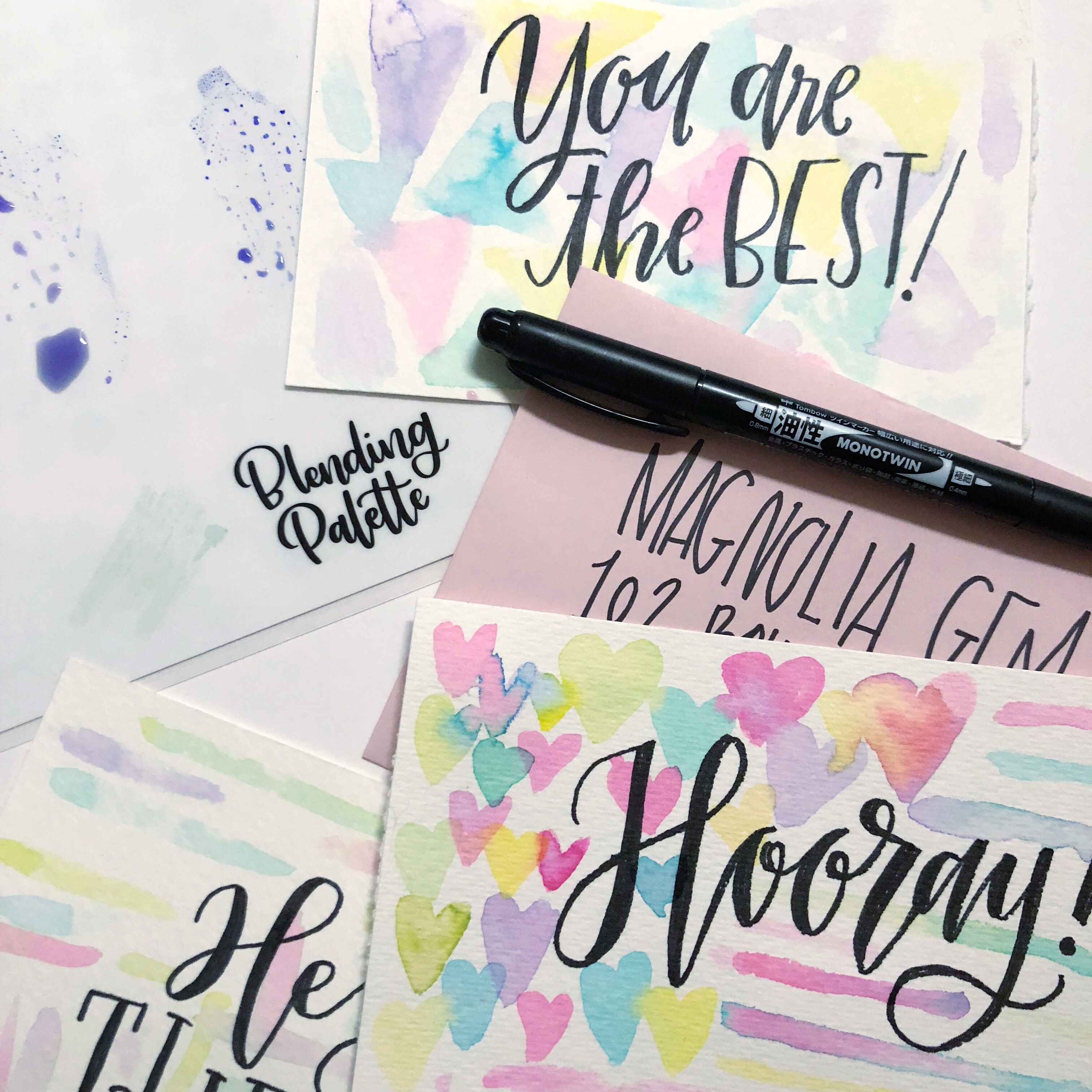 Lauren Fitzmaurice of Renmade Calligraphy shows a fun and easy technique using the awesome new XL Blending Palette from Tombow USA. For more information about the products used in this tutorial check out tombowusa.com.