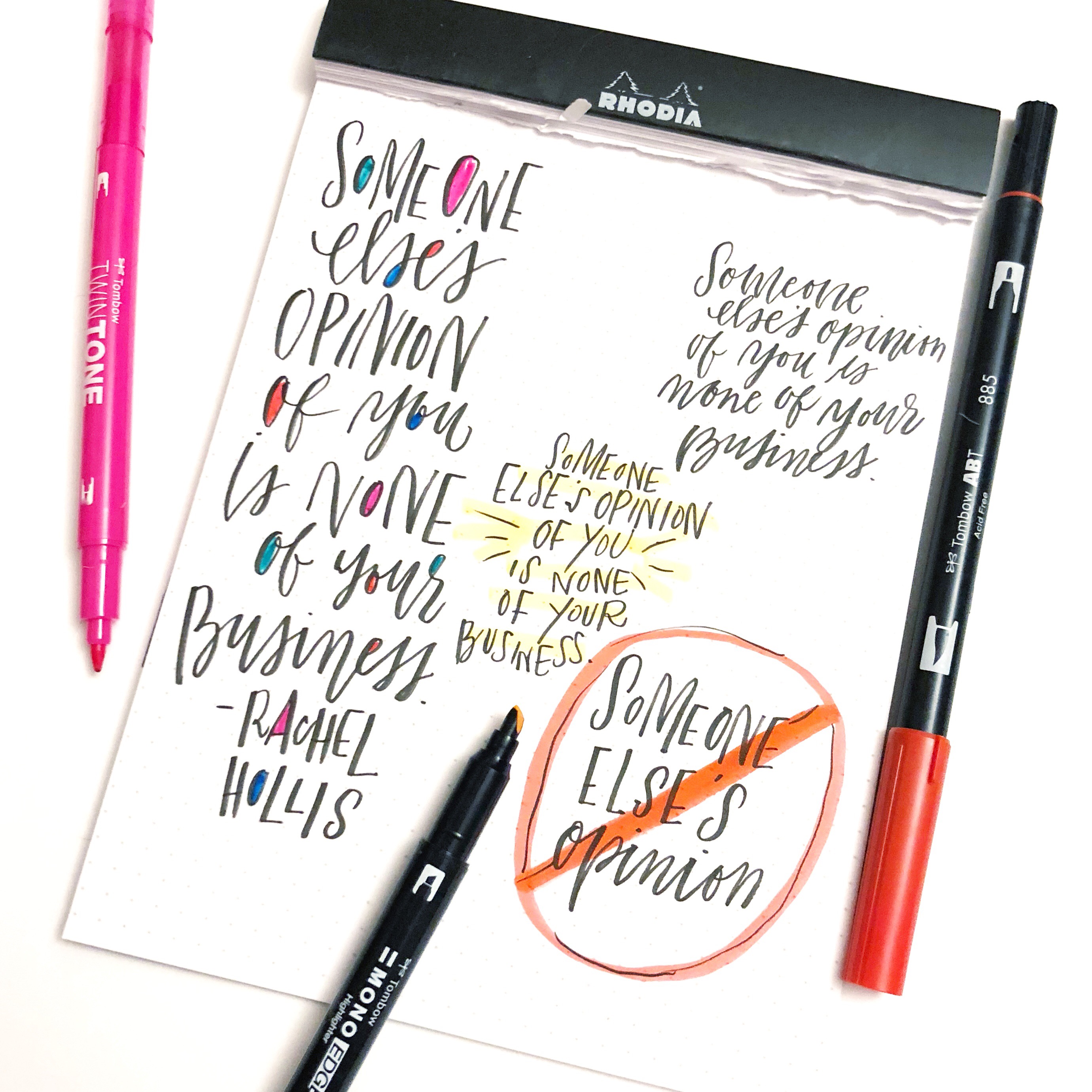 Signed Copy of Hand Lettering for Self-Care by Lauren Fitzmaurice – Renmade  Calligraphy