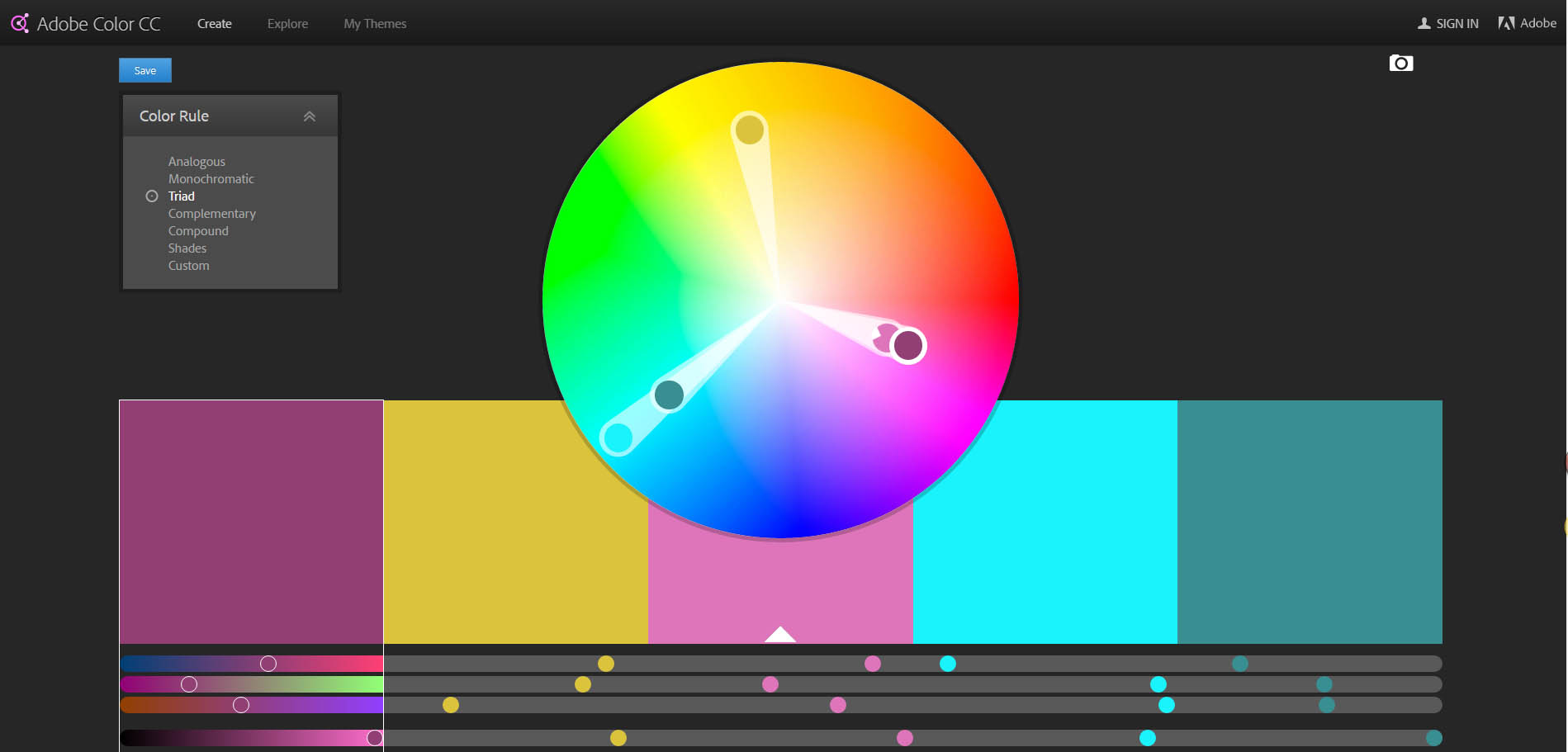 Adobe Color CC - Tombow Color Wheel Challenge Jennifer Priest
