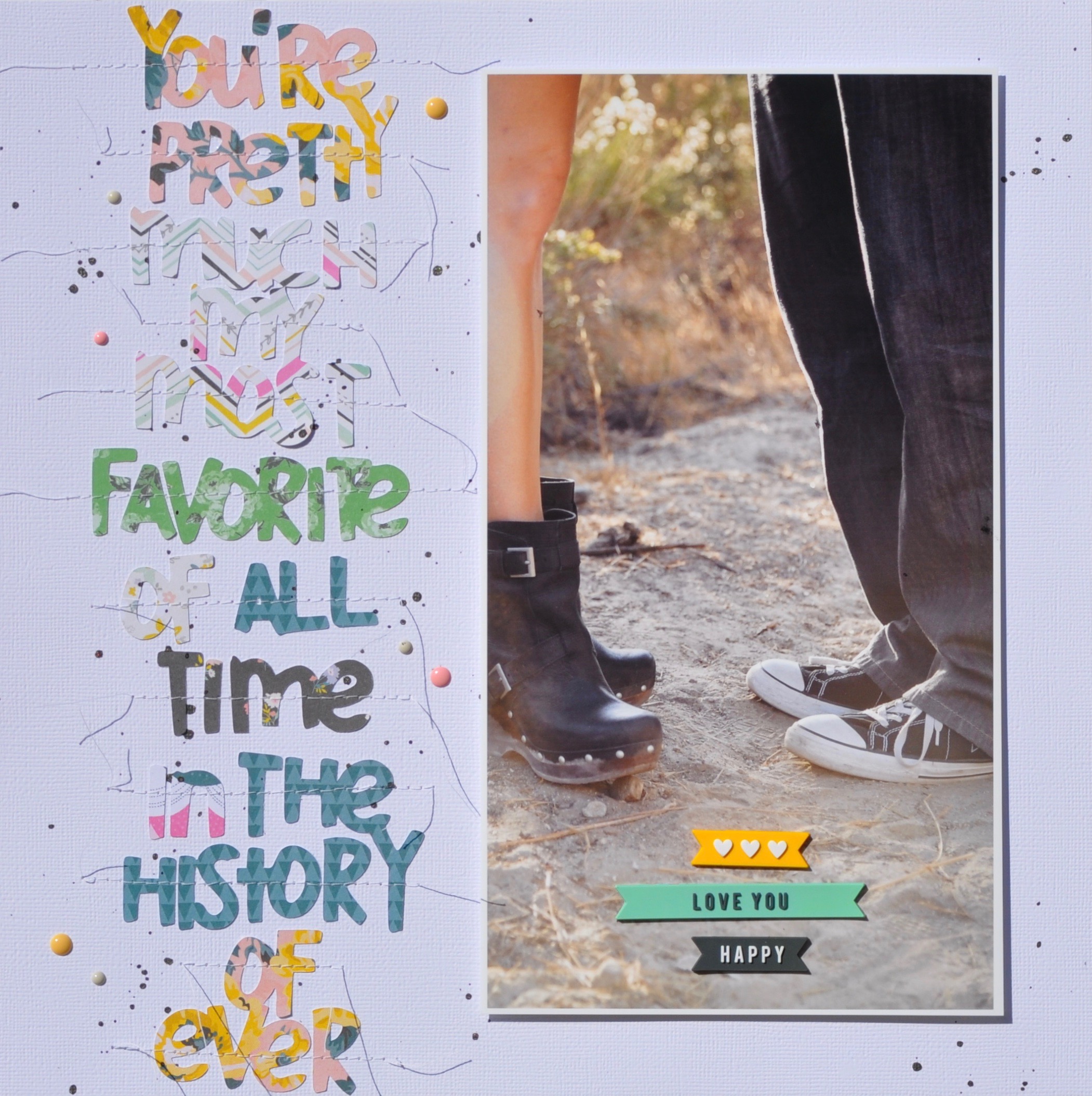 Scrapbook layout by Tombow Brand Ambassador Aimee Maddern | Q&A with Aimee