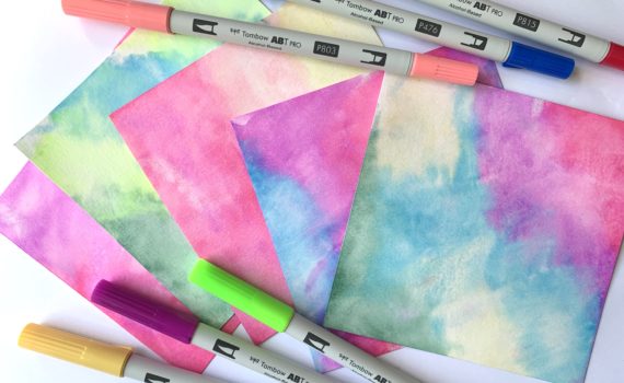 Make faux watercolor using the @tombowusa ABT PRO Alcohol-Based Markers! Simple tutorial by @lepereletters. #fauxwatercolor #alcoholmarkers #watercoloreffect #abtproalcoholmarkers