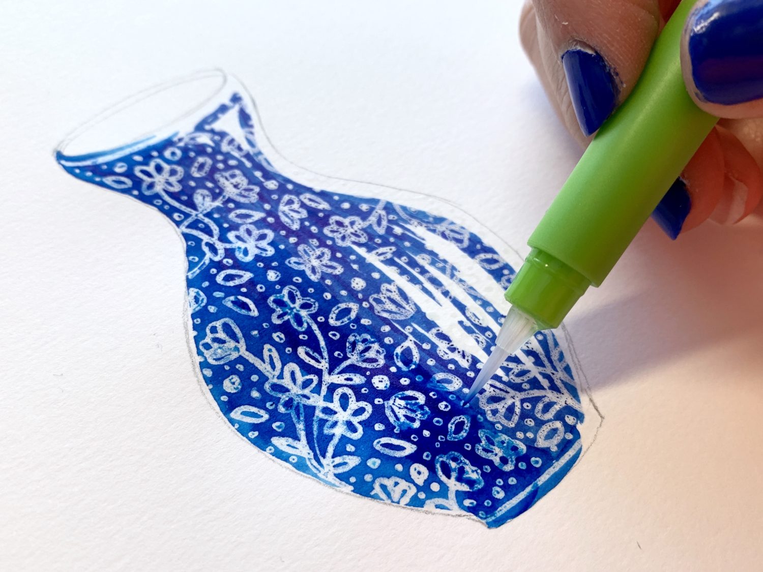 Use @TombowUSA Dual Brush Pen 535 to make your Classic Blue projects. Tutorial by @LePereLetters. #Pantone #DualBrushPens