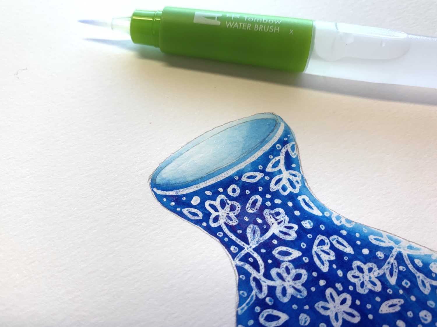 Use @TombowUSA Dual Brush Pen 535 to make your Classic Blue projects. Tutorial by @LePereLetters. #Pantone #DualBrushPens