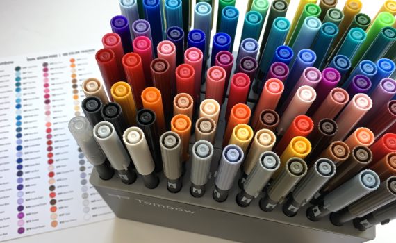 Tombow Brush Pens, Organize & Swatch All 108 Colors
