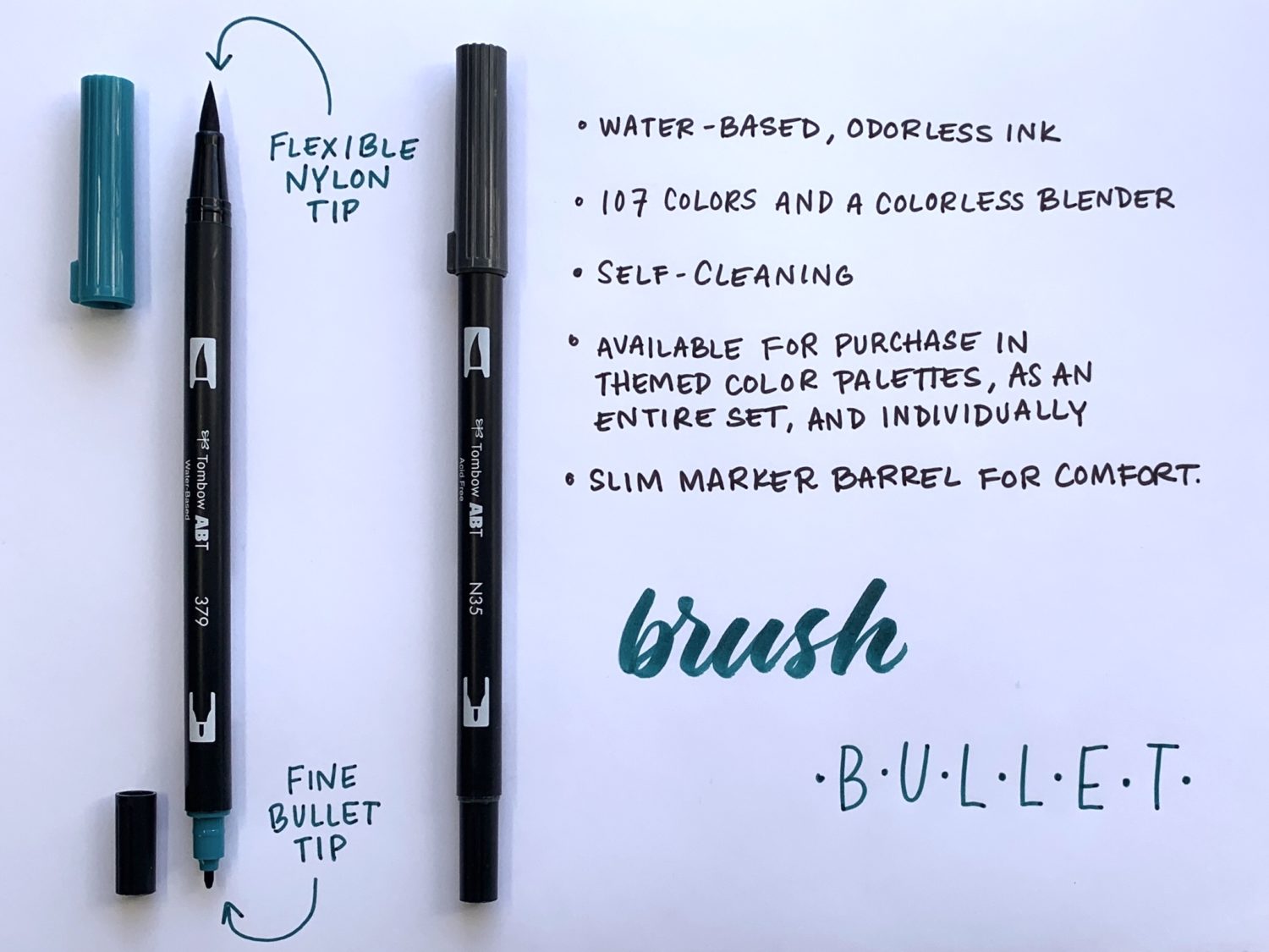 How can you use @TombowUSA Dual Brush Pens in your art work? Learn how in this review by @LePereLetters! #dualbrushpens #brushmarkers #tombow