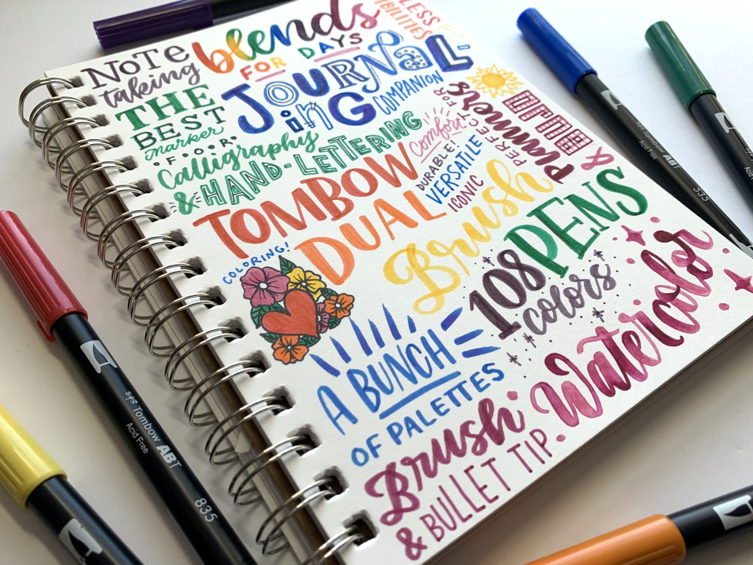 Use @TombowUSA Dual Brush Pens to make your best hand lettering and modern calligraphy! Review by @LePereLetters. #bestmarkers #howtohandletter