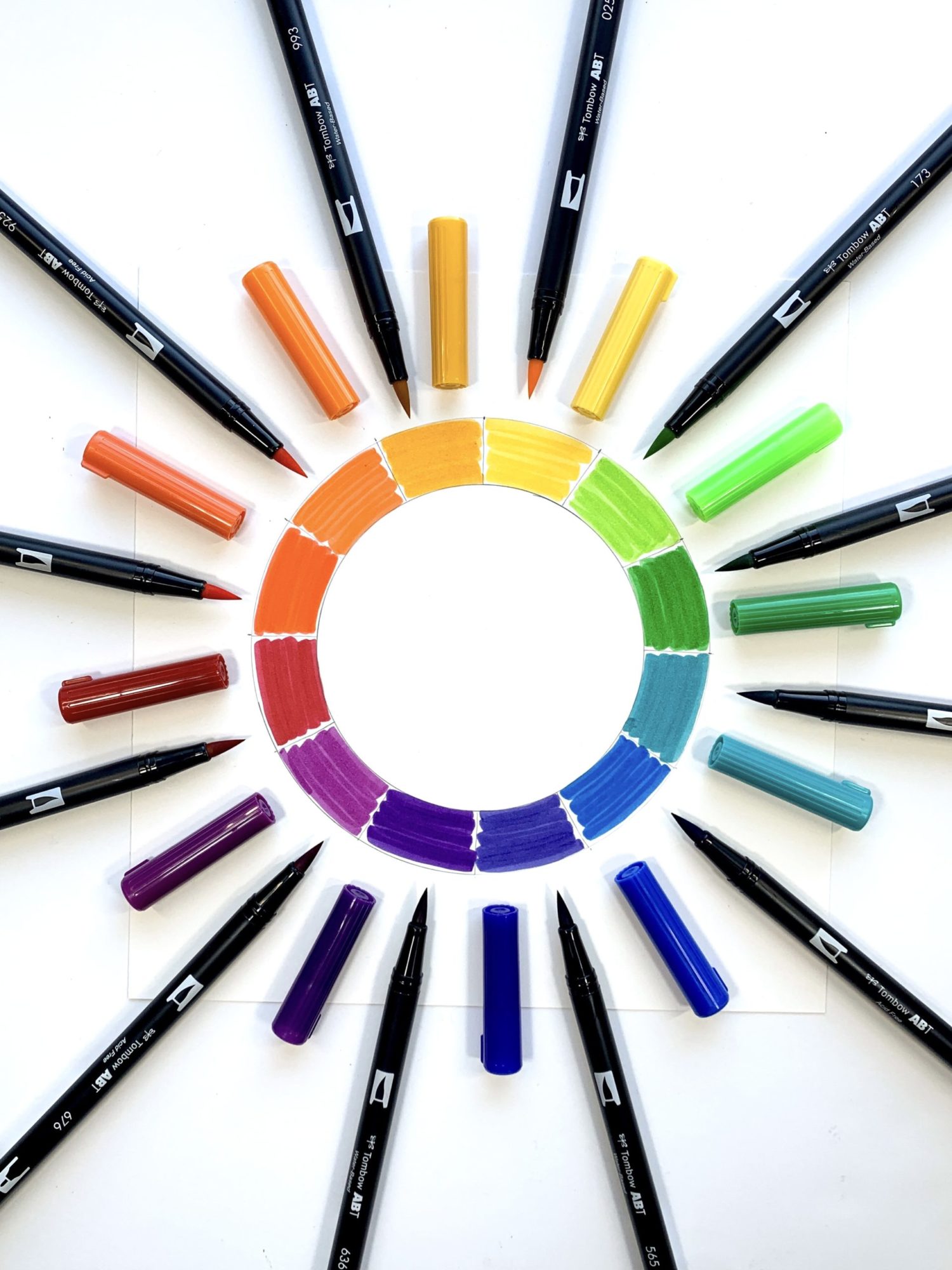 Tombow Dual Brush Pens, Bright Palette Colors - Set of 10