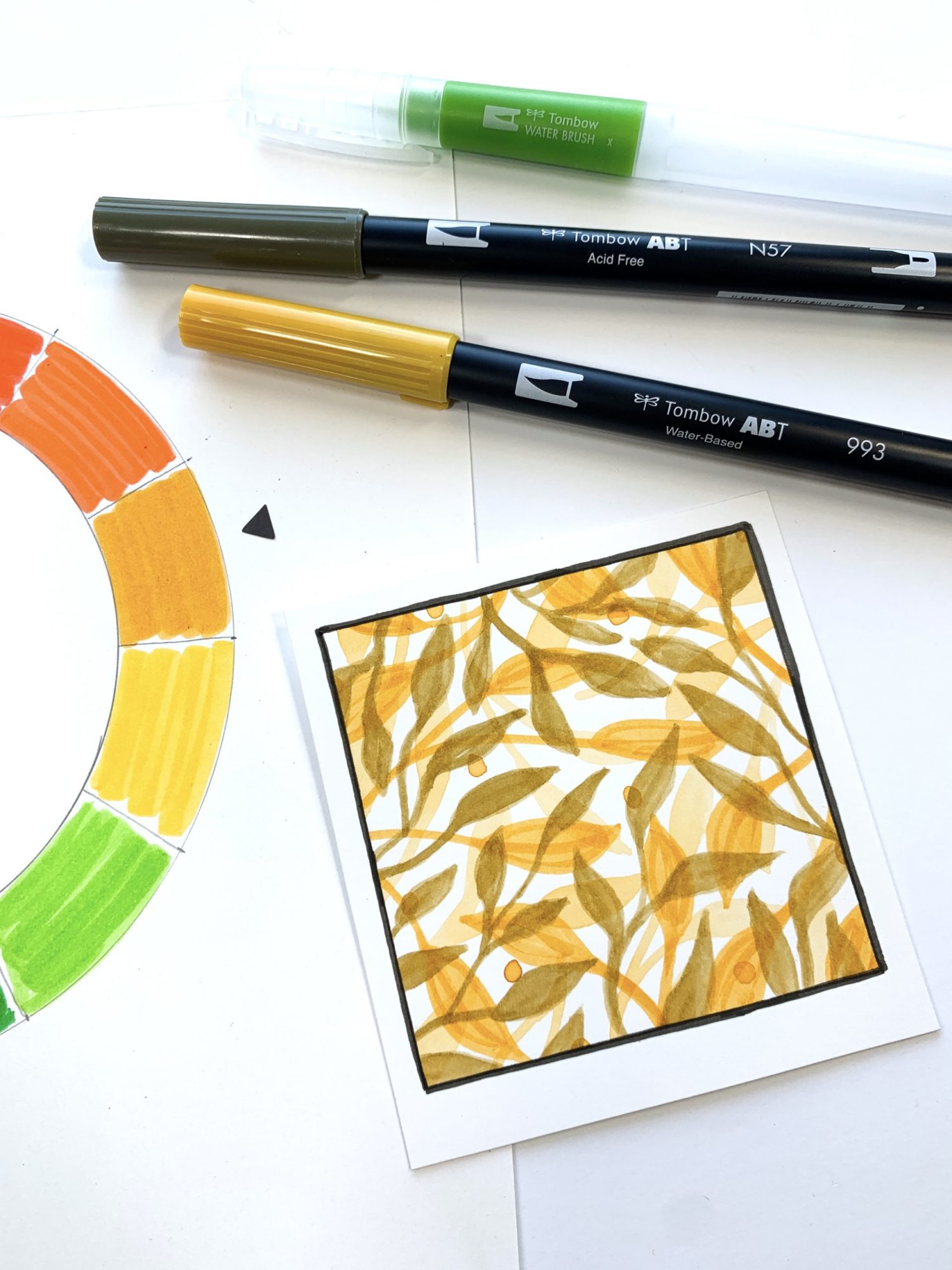 Make your own Fall color palettes with @tombowusa! Color guide by Ali LePere. #dualbrushpens #autumninspiration #tombow