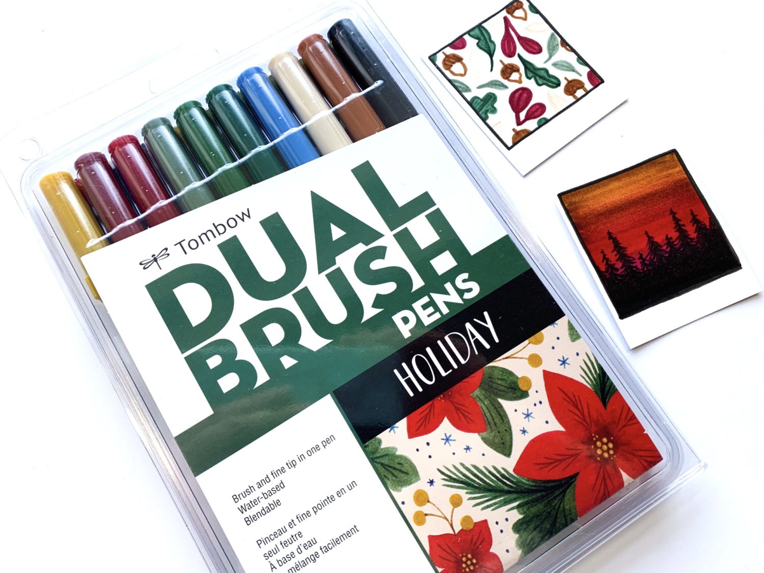 Tombow Dual Brush Pen - 10 Pen Set - Holiday