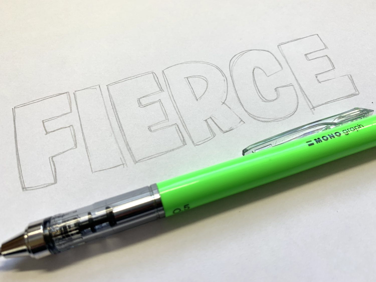 Learn how to use @TombowUSA Mono Graph Mechanical Pencil in your hand lettering. Tutorial by @LePereLetters. #tombow #animalprint #handlettering