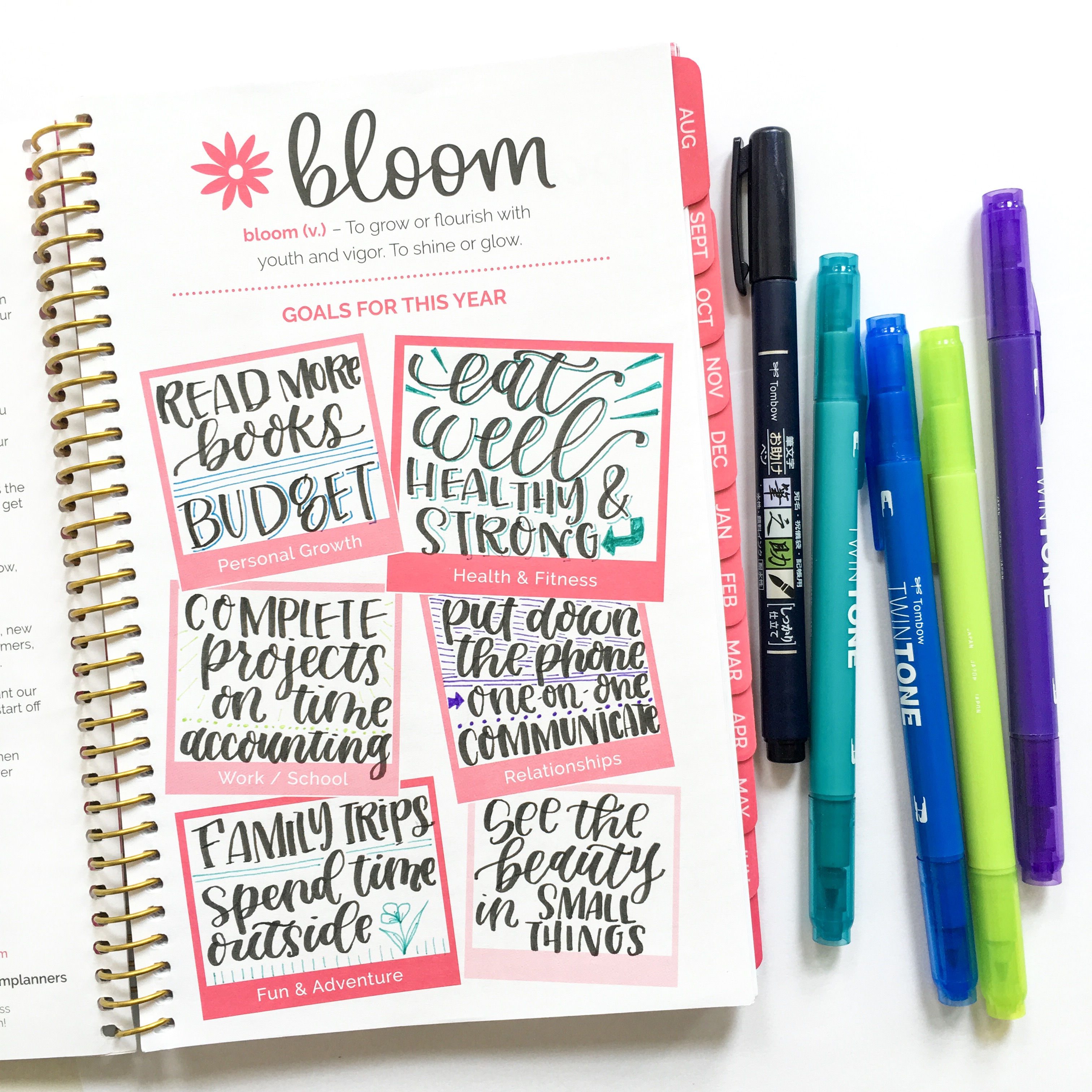 4-tips-for-getting-organized-with-bloom-daily-planners-tombow-usa-blog