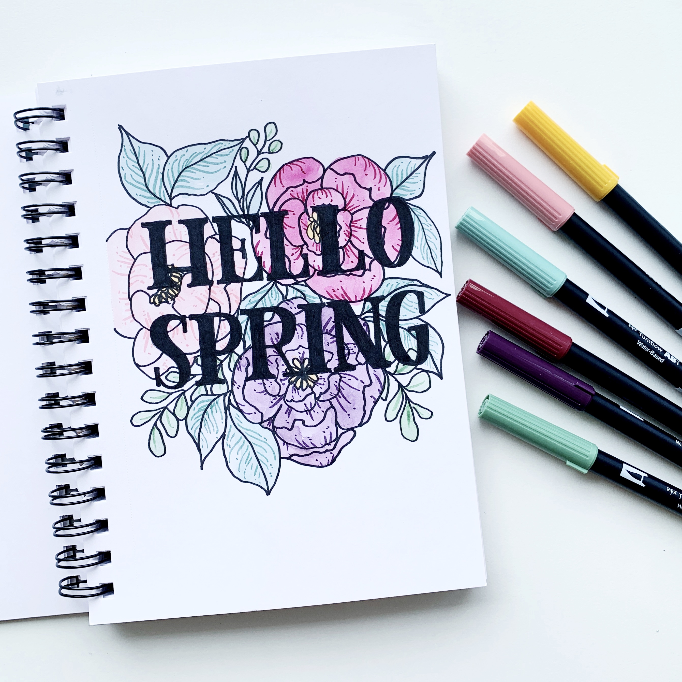 Learn how to create a spring-inspired watercolor illustration with Adrienne from @studio80design!