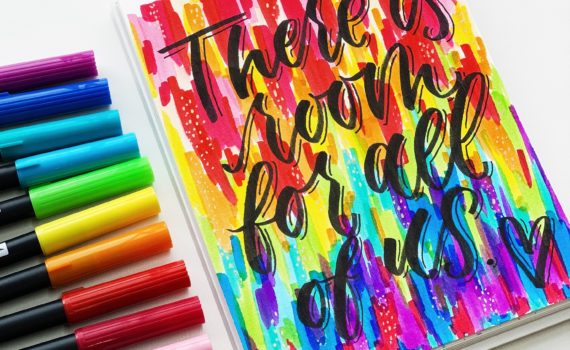 Learn how to create this abstract rainbow background inspired by Jessi from @ettavee with Adrienne from @studio80design!