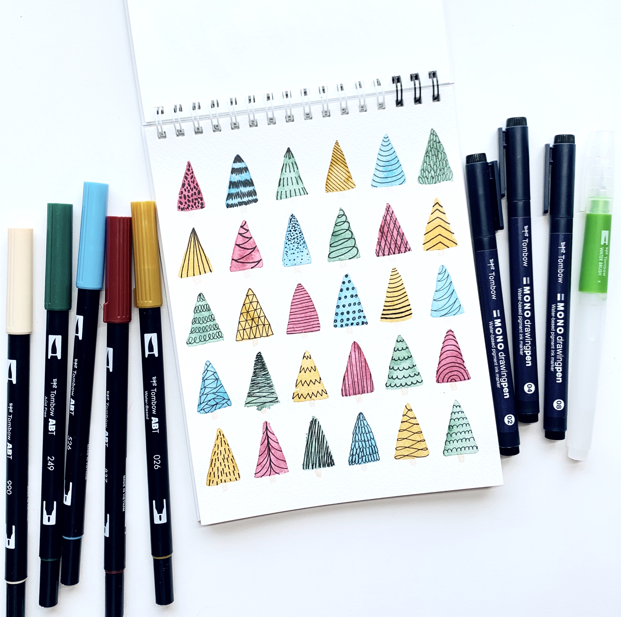 Learn how to create a Christmas Tree illustration page with Adrienne from @studio80design!