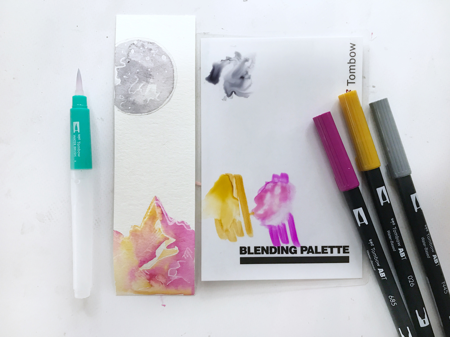 Learn how to create some Bohemian Watercolor Galaxy Bookmarks using this tutorial by @studiokatie and Bohemian Dual Brush Pens from @tombowusa #tombowusa #tombow #bookmarks