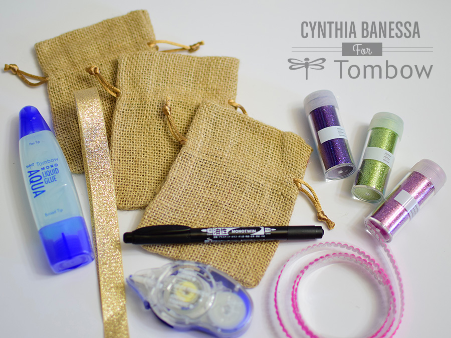 DIY Bridesmaid Monogram Burlap Gift Bags