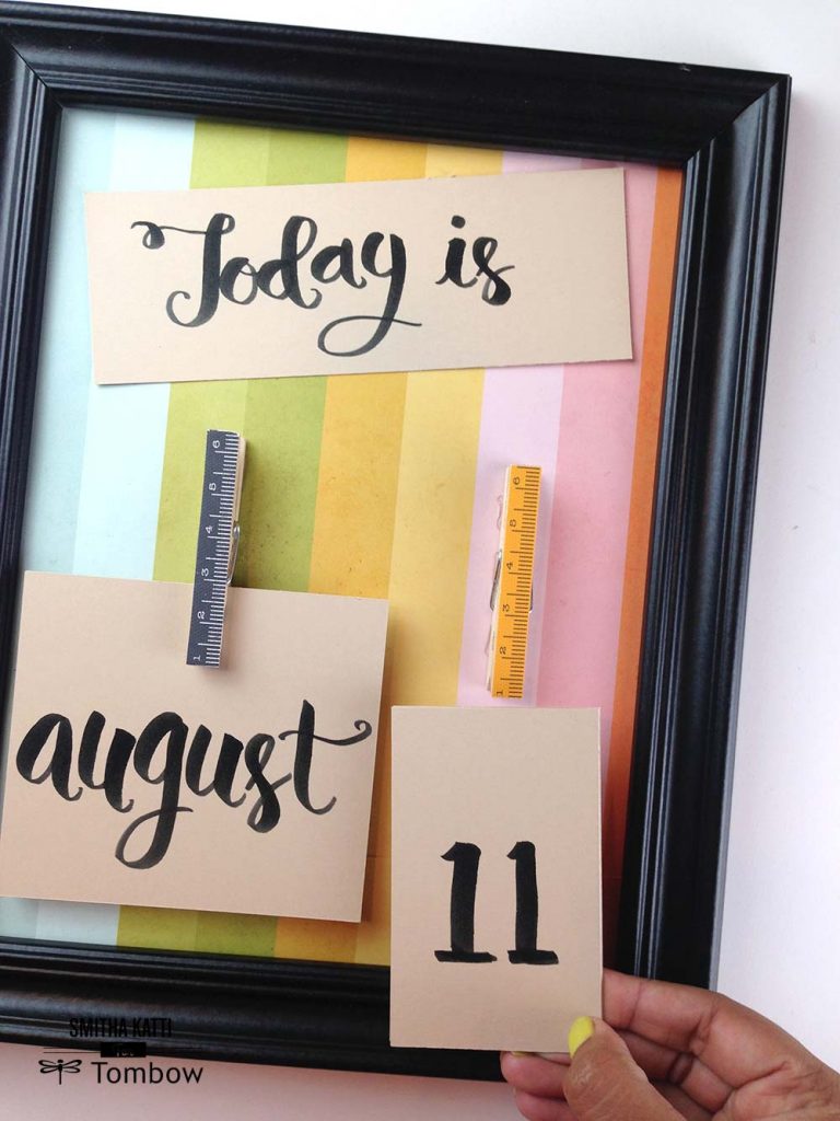 DIY Classroom Calendar by Smitha Katti Tombow USA Blog