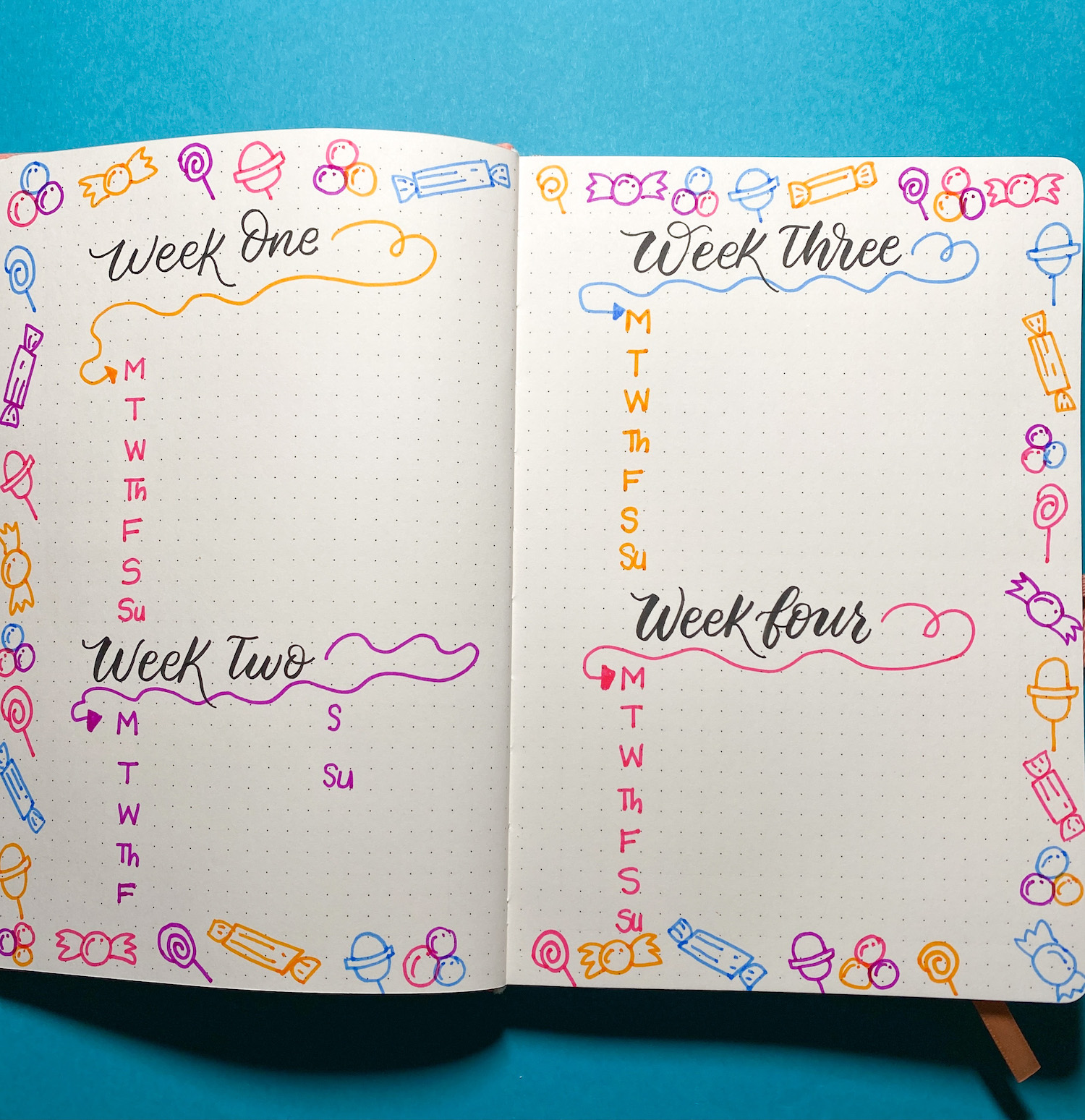 How to create a candy themed gratitude journal by Danielle Webb #Twintonemarker #sprinklesofzeal #tombowusa #gratitudejournal #dotjournal