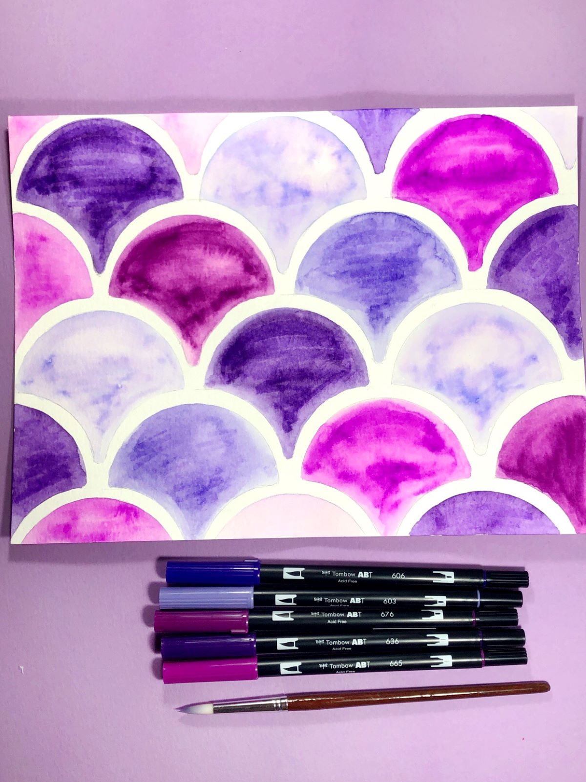 Create vibrant watercolor art with @tombowusa Dual Brush Pens. Learn how with @aheartenedcalling #tombow #watercolor #art