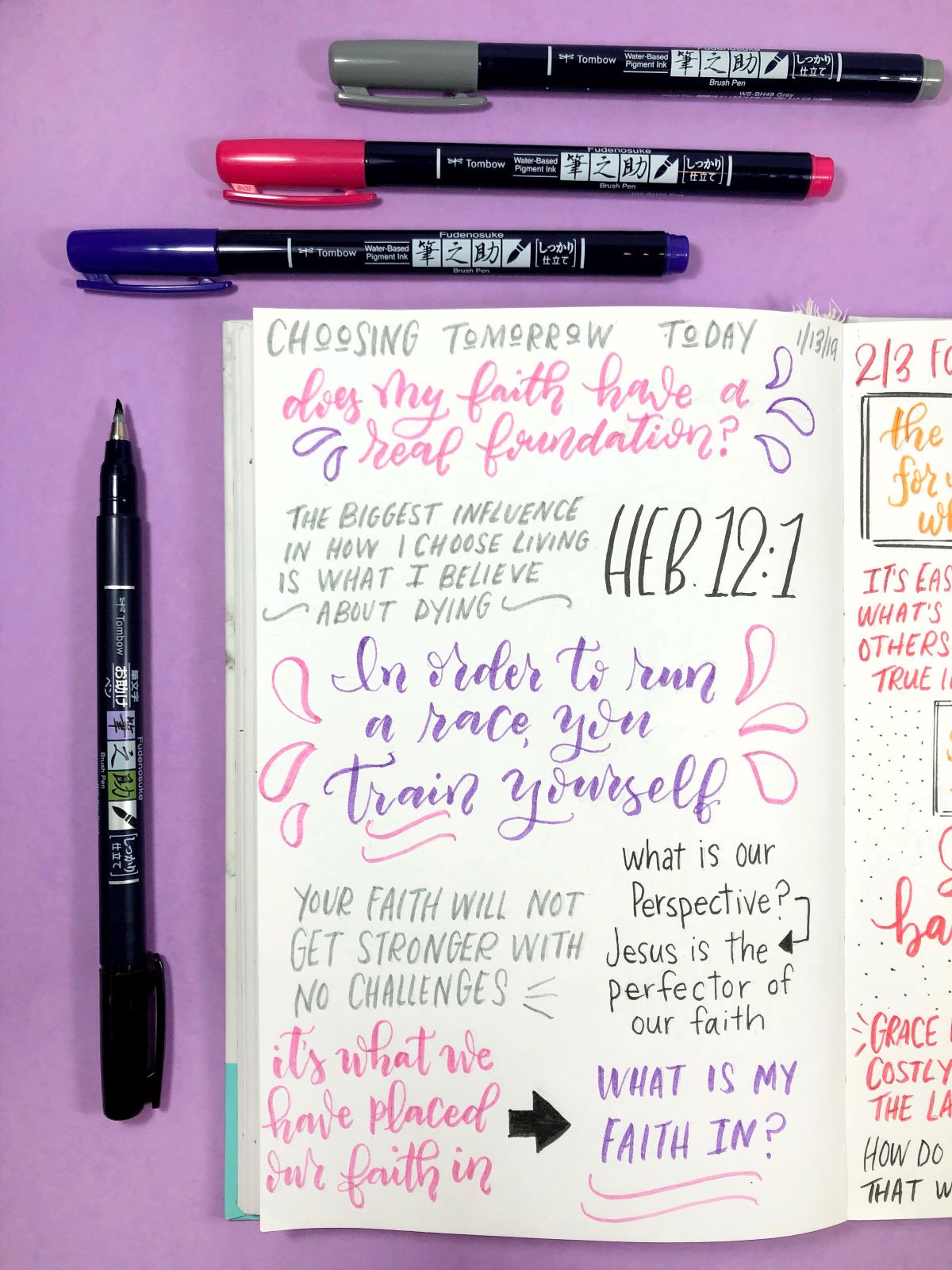 5 Creative Ways to Use Tombow's Fudenosuke Colors. Learn how with @aheartenedcalling #tombow #tombowusa #fudenosukecolors