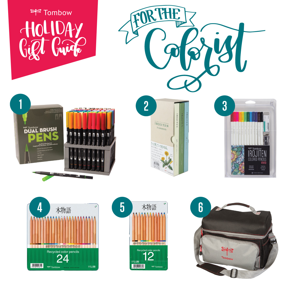Coloring gifts from Tombow | Tombow Holiday Gift Guide | The best gifts for colorists from @tombowusa