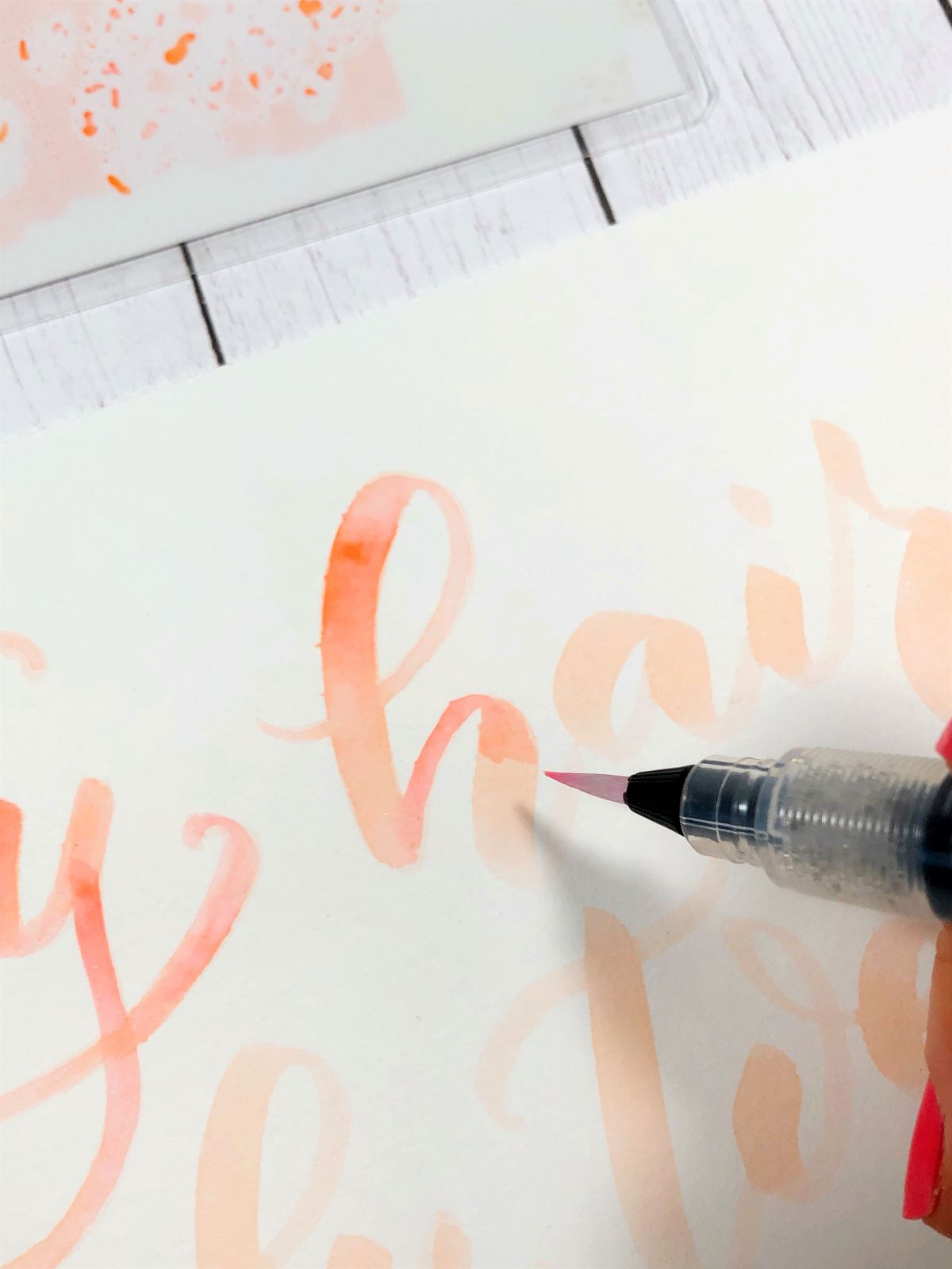 Use @tombowusa Dual Brush Pens to create Coral Inspired Watercolor Lettering. Follow this tutorial from @aheartenedcalling #tombow #tombowusa #aheartenedcalling