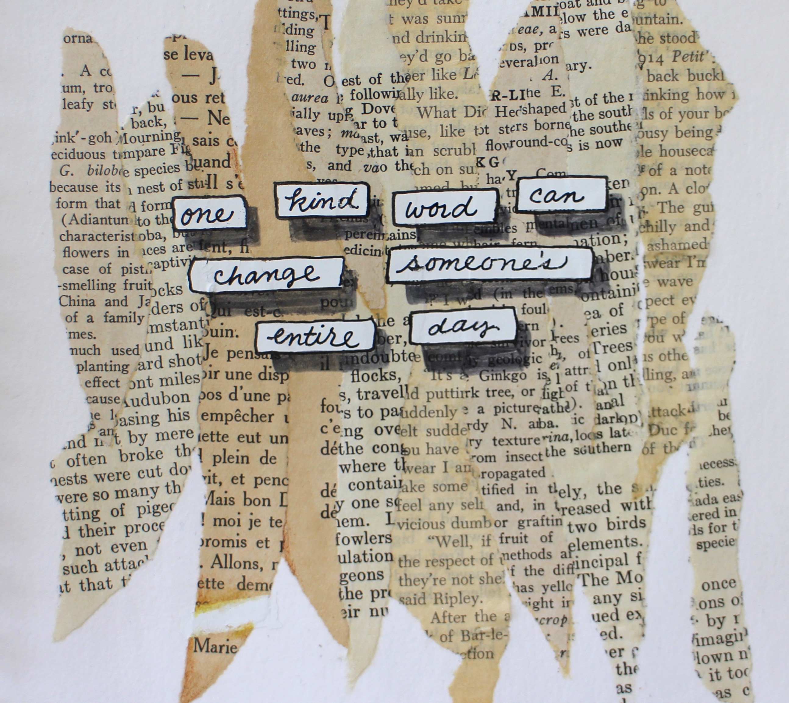 easy word boxes in mixed media with correction tape 