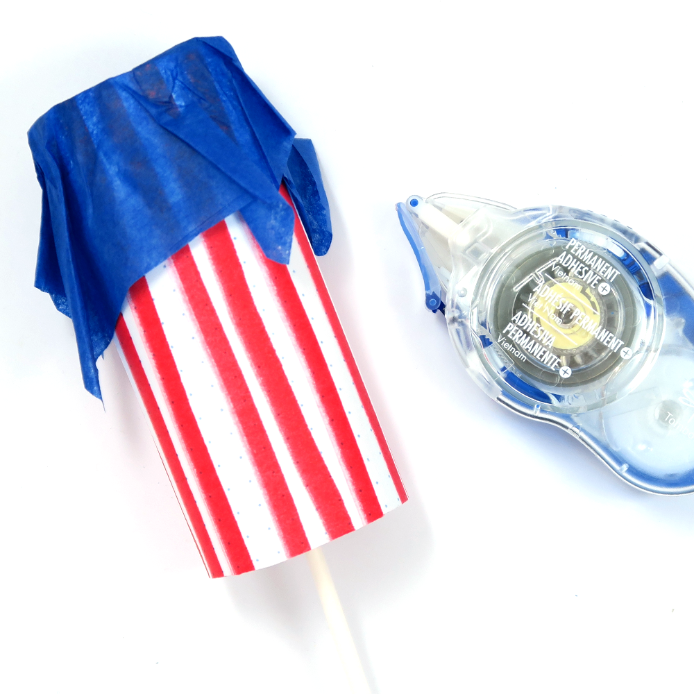 4th of July Patriotic Confetti Popper with @tombowusa @popfizzpaper #pfplovestombow