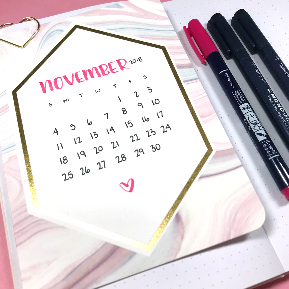 DIY Monthly Calendar Planner Dashboard Tombow USA Blog