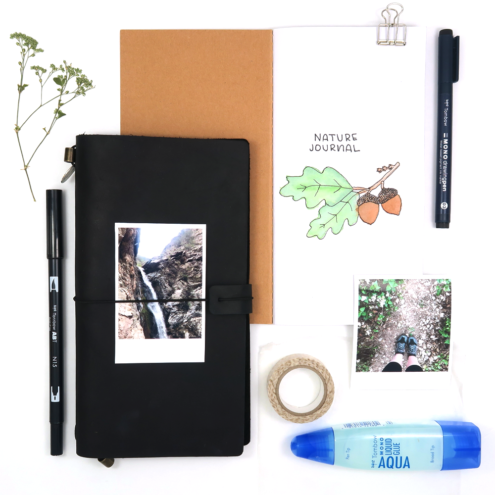 How to Create a Travelers Notebook Nature Journal with @tombowusa @popfizzpaper #pfplovestombow