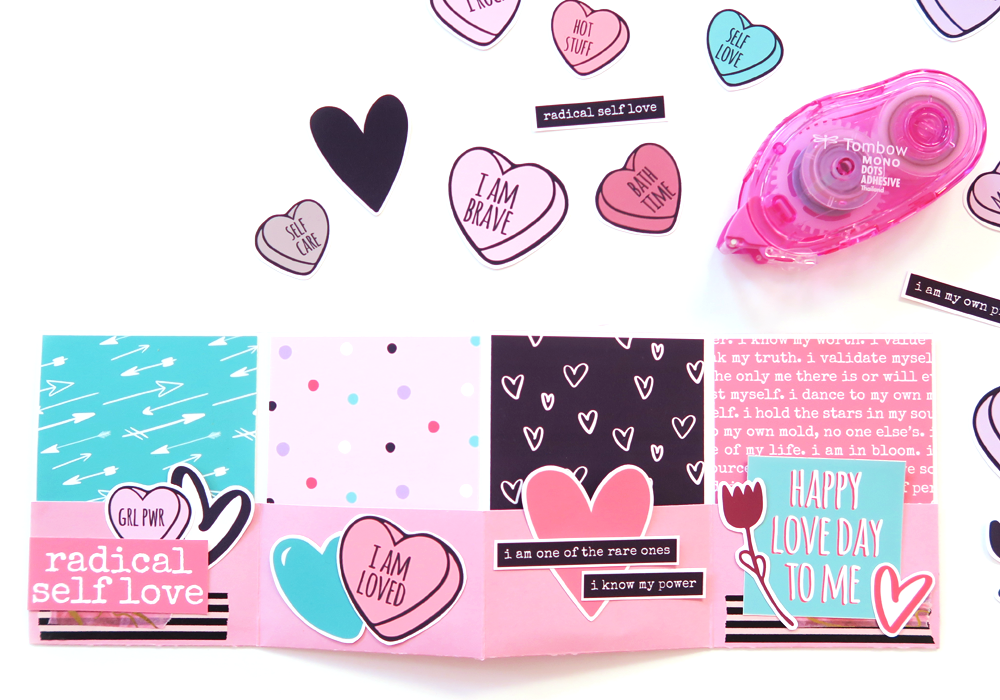 Mini Galentines Self-Care Folio with @tombowusa @popfizzpaper and @papercakes_ #tombow2019dt #pfplovestombow