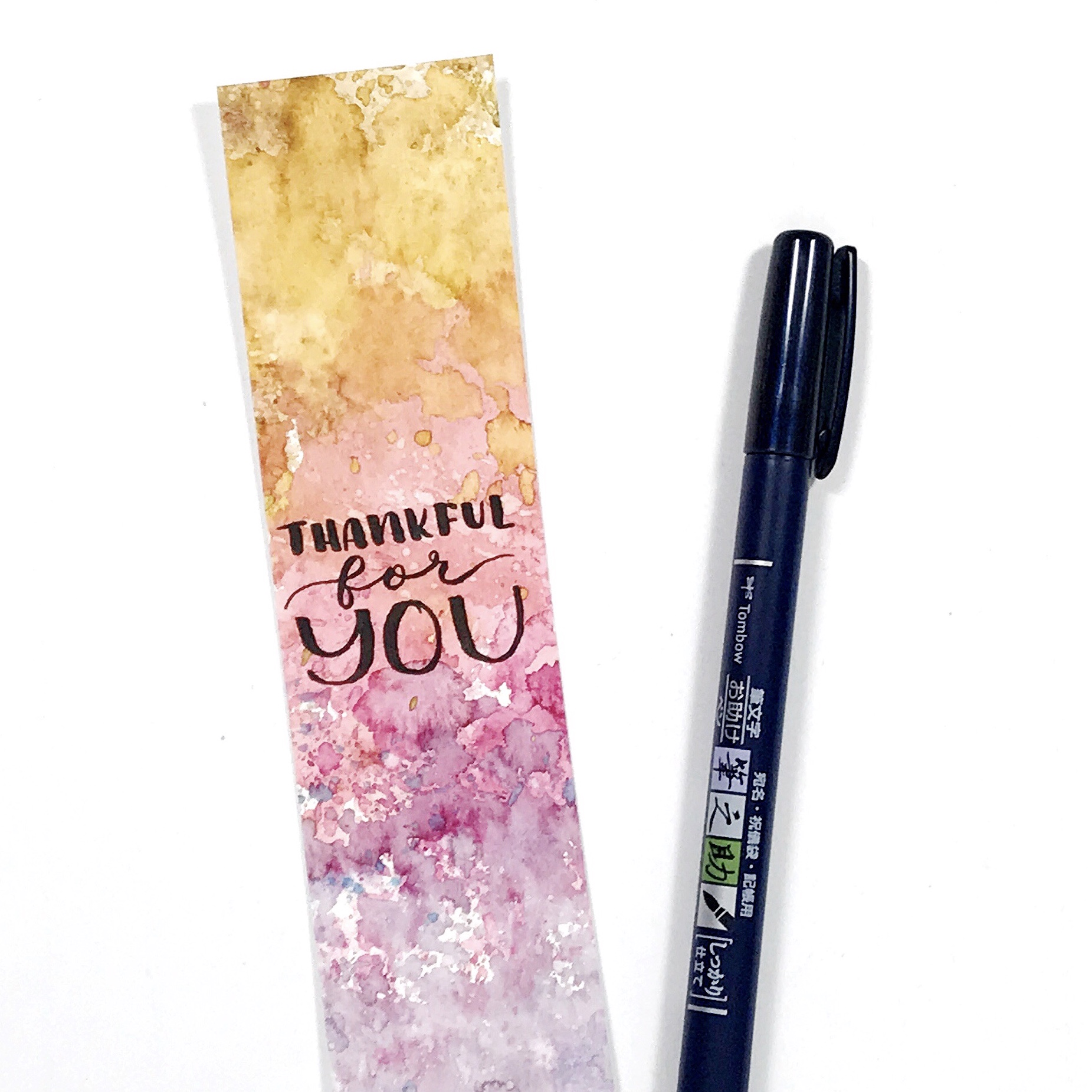 Muted Fall Watercolor Rainbow Bookmarks with TombowUSA @tombowusa @popfizzpaper #pfplovestombow