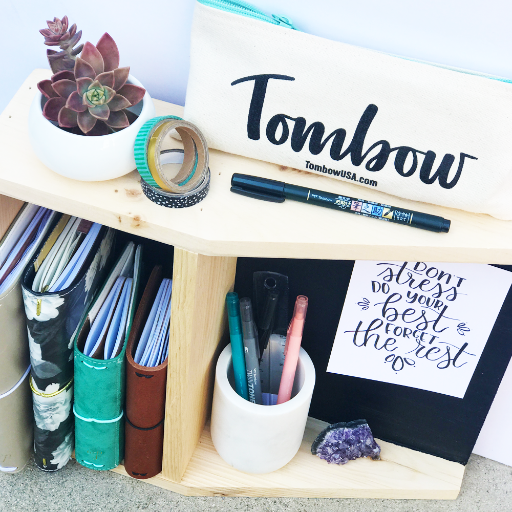 Walnut Hollow Travelers Notebook Planning Shelf with TombowUSA and PopFizzPaper @tombowusa @popfizzpaper #pfplovestombow