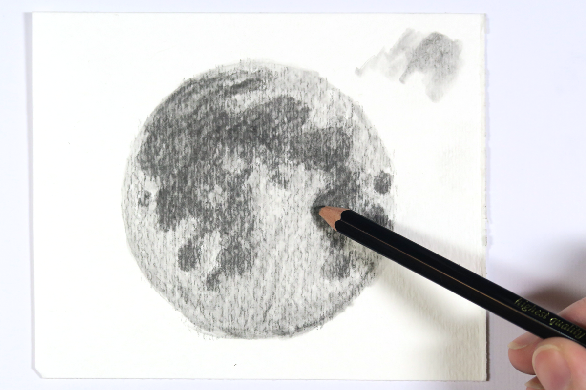 simple moon drawings in pencil