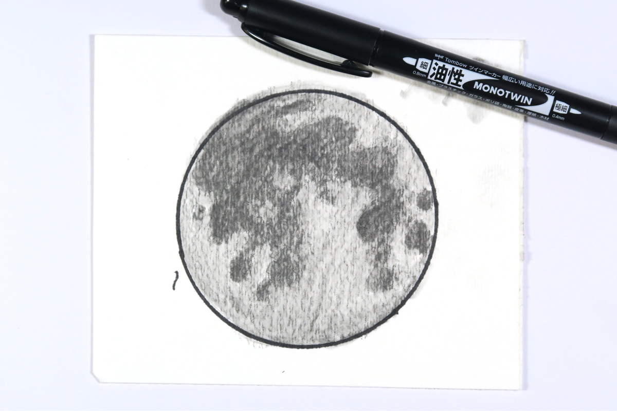 simple moon drawings in pencil