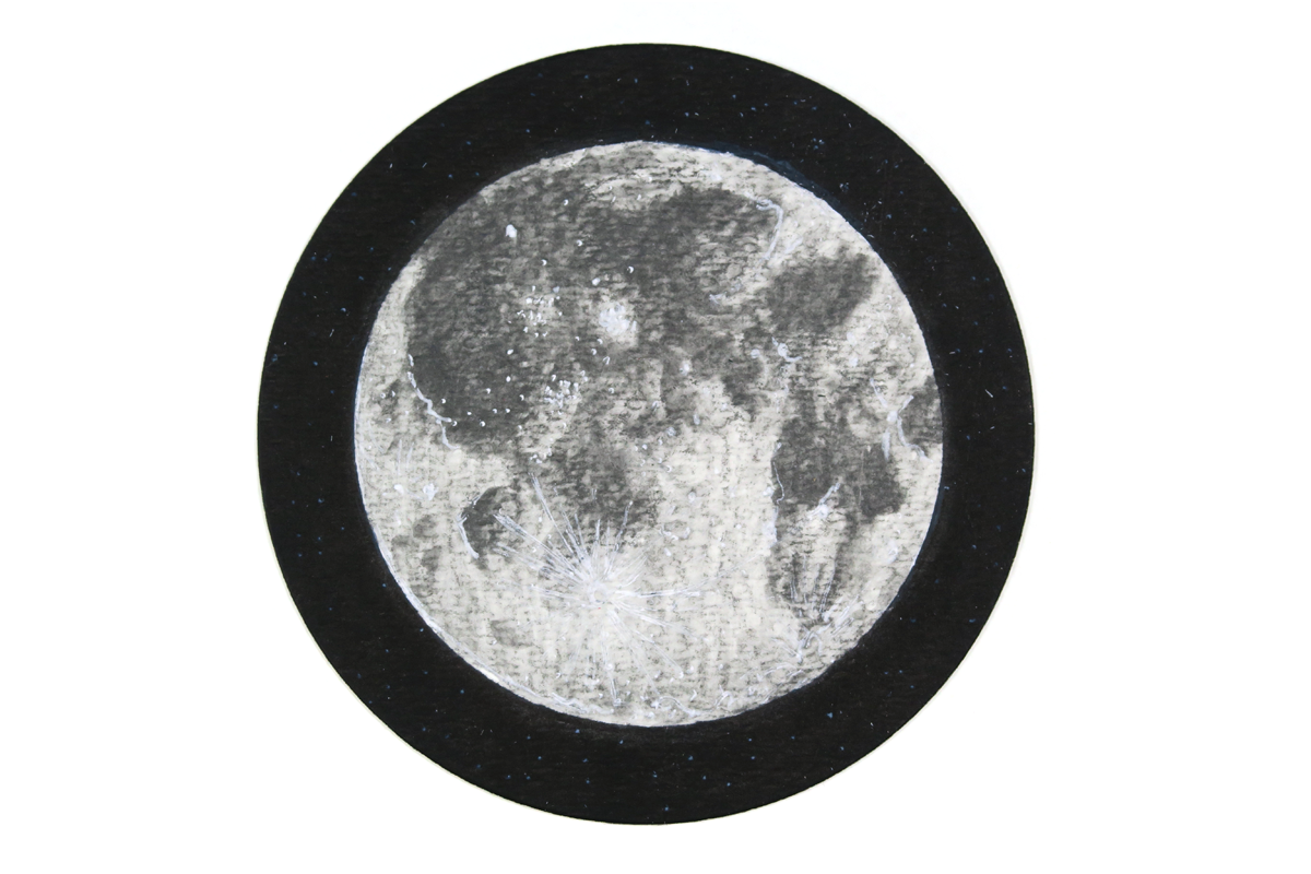 moon pencil drawing