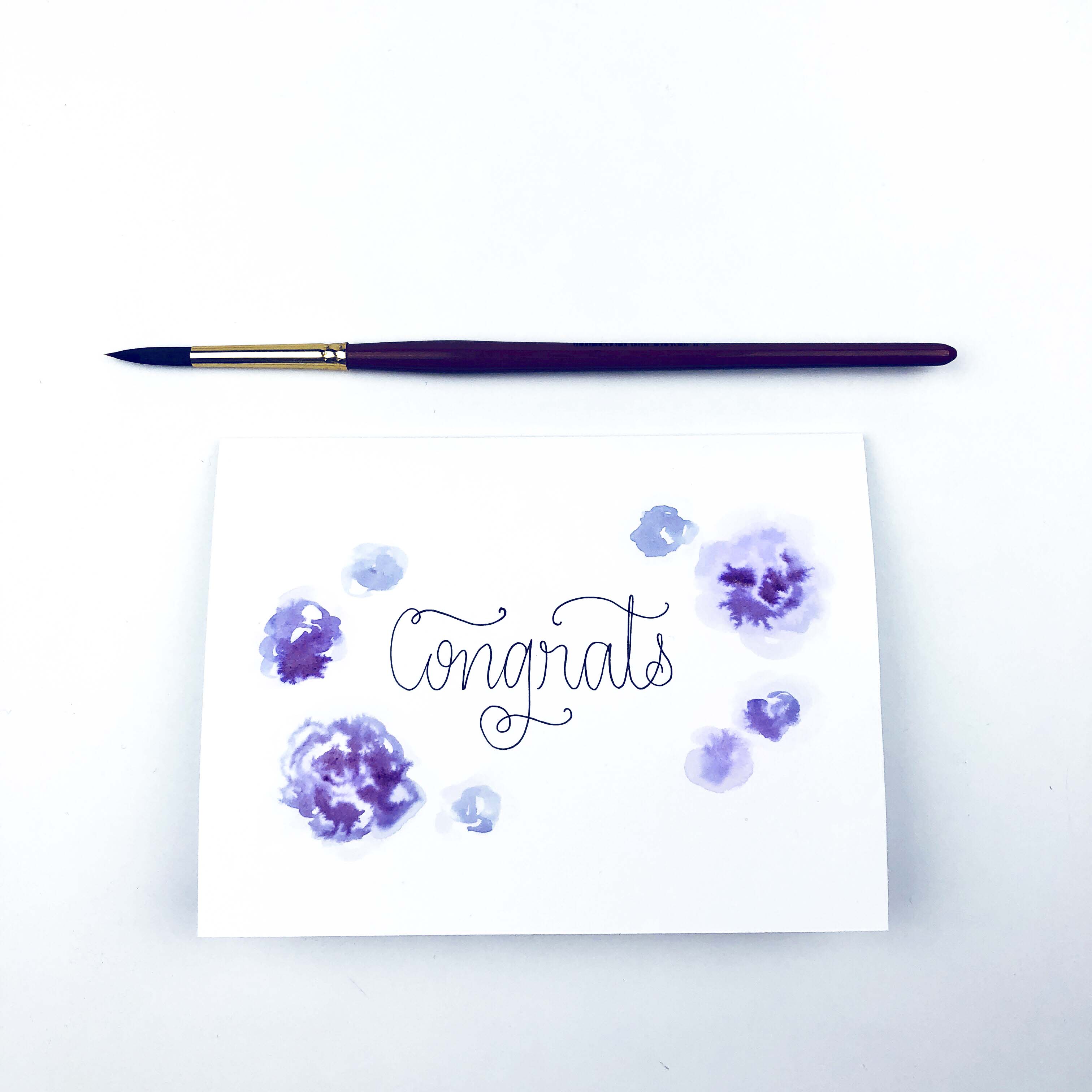 DIY wedding congratulations card tutorial with Tombow #wedding #diywedding #handlettering