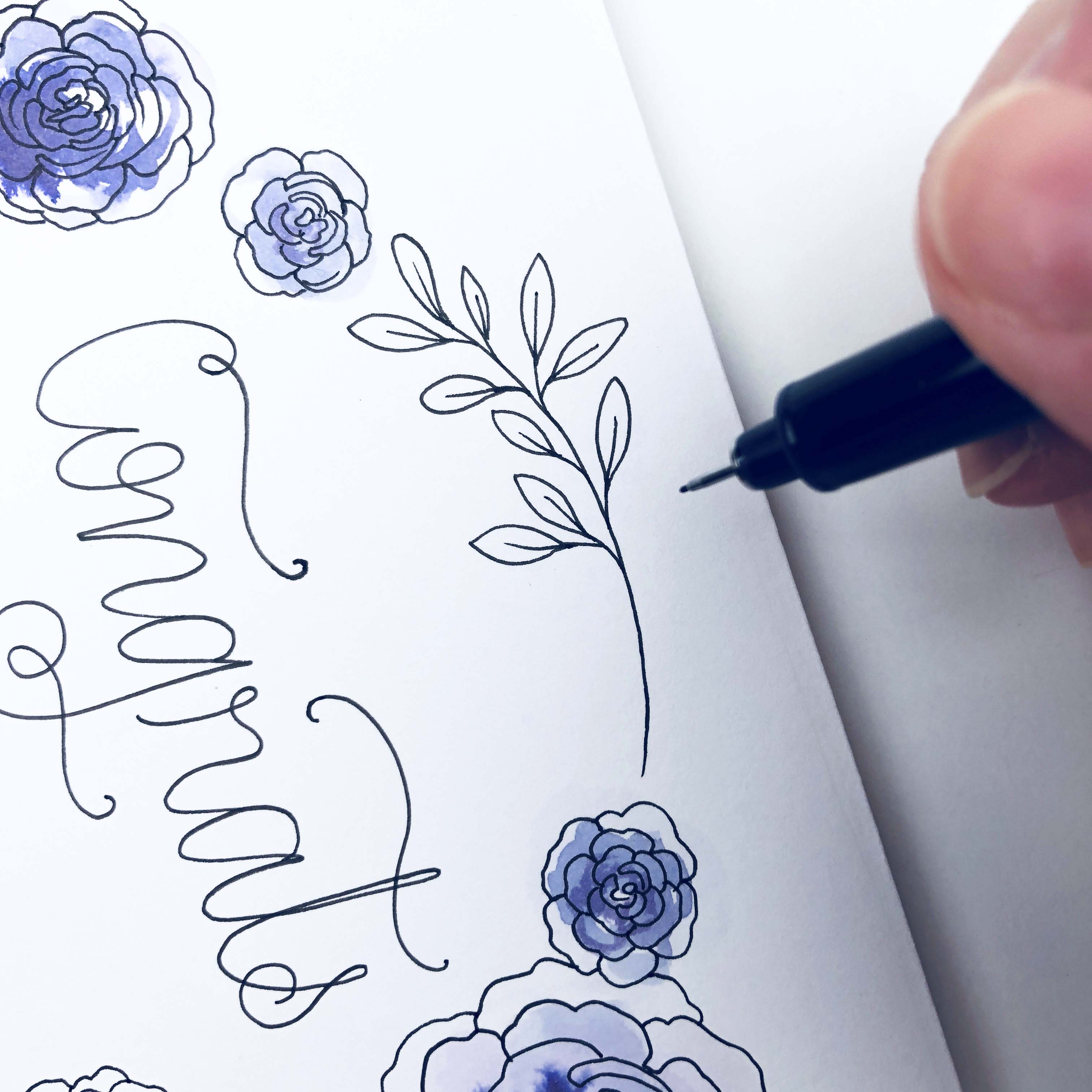 DIY wedding congratulations card tutorial with Tombow #wedding #diywedding #handlettering