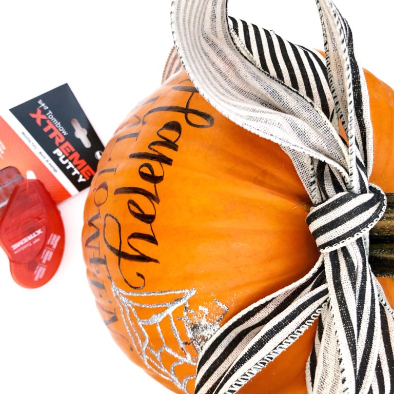 DIY Spooky and Sparkly Pumpkins Tombow USA Blog