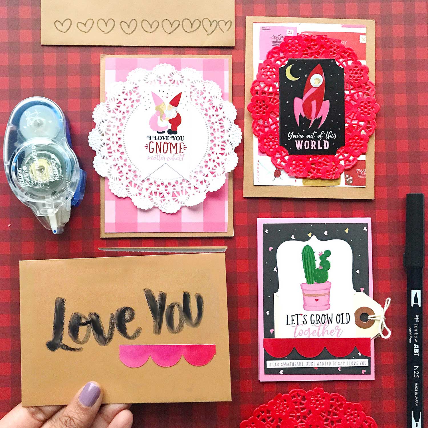 Making Small Notecards Using Echo Park Paper Company - Tombow USA Blog