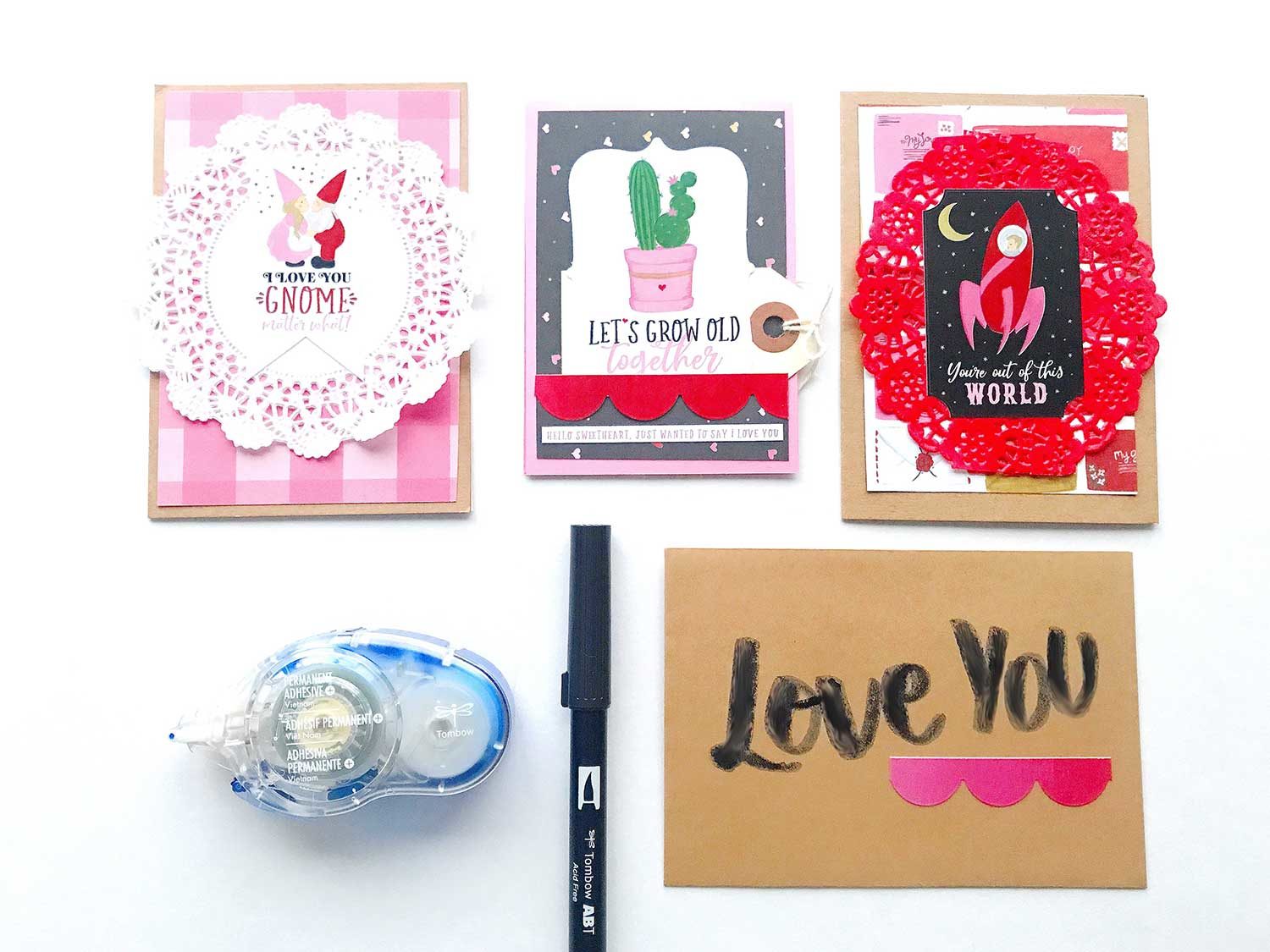 Making Small Notecards Using Echo Park Paper Company - Tombow USA Blog