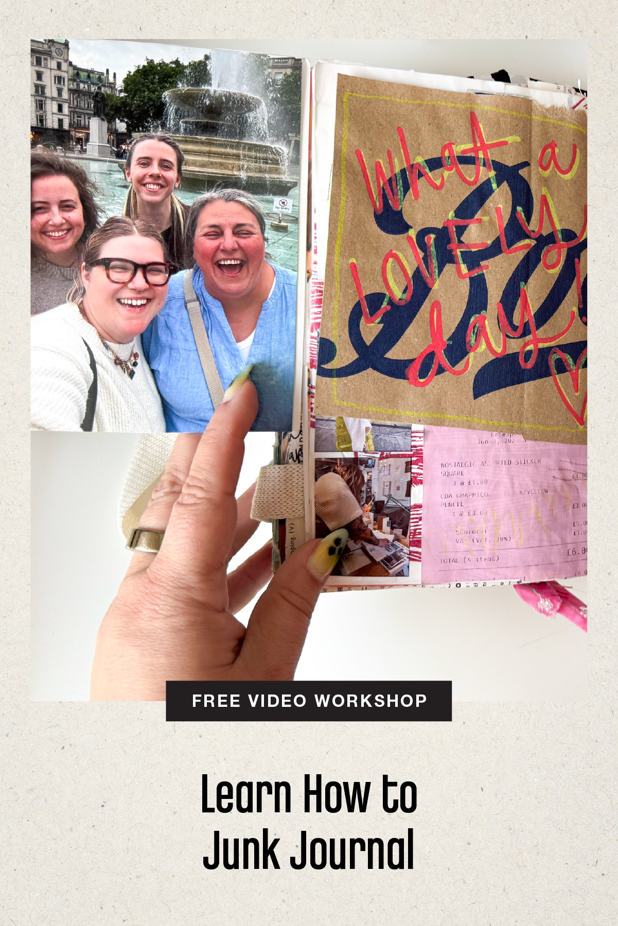 Everything you need to know to learn how to junk journal in this video workshop from Tombow