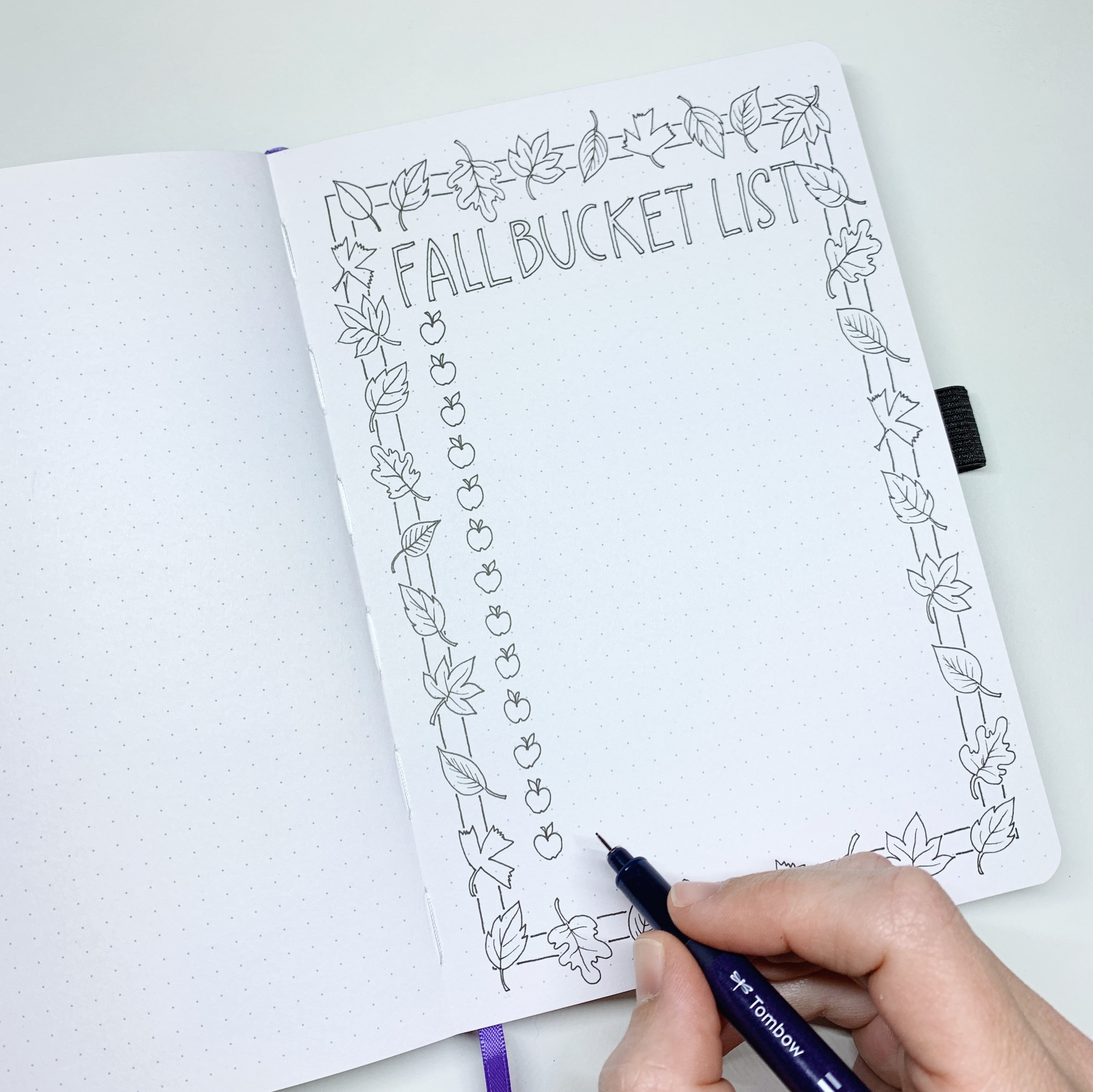 Learn how to create a fall bucket list in your bullet journal with Adrienne from @studio80design!