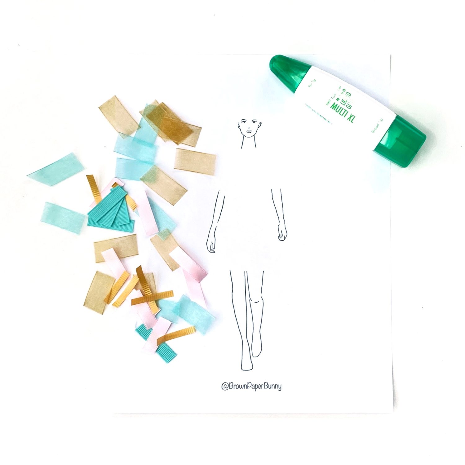 Make a Fashion Illustration from Found Objects by Jessica Mack on behalf of Tombow