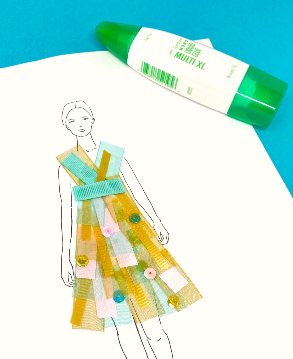 Make a Fashion Illustration from Found Objects by Jessica Mack on behalf of Tombow