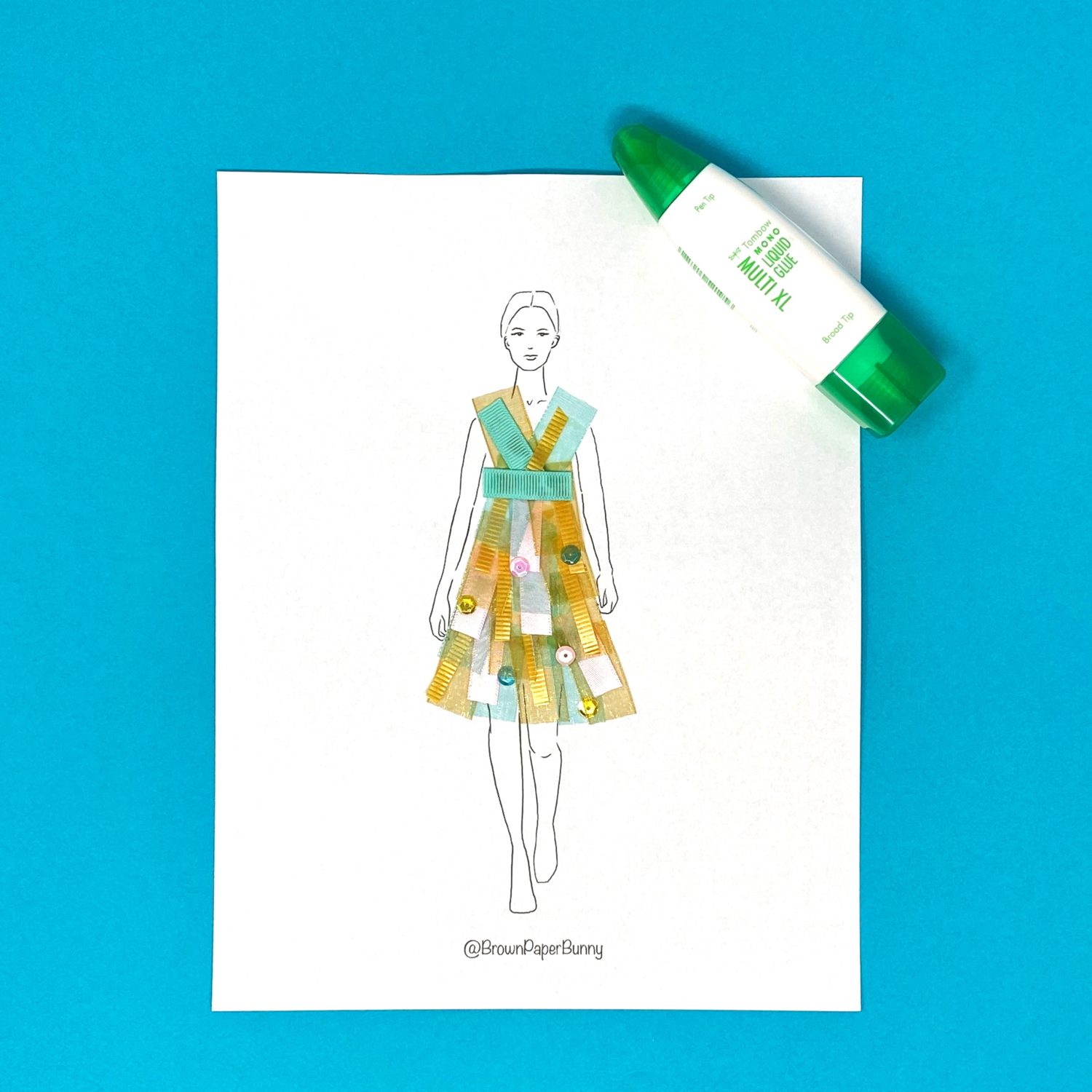 Make a Fashion Illustration from Found Objects by Jessica Mack on behalf of Tombow