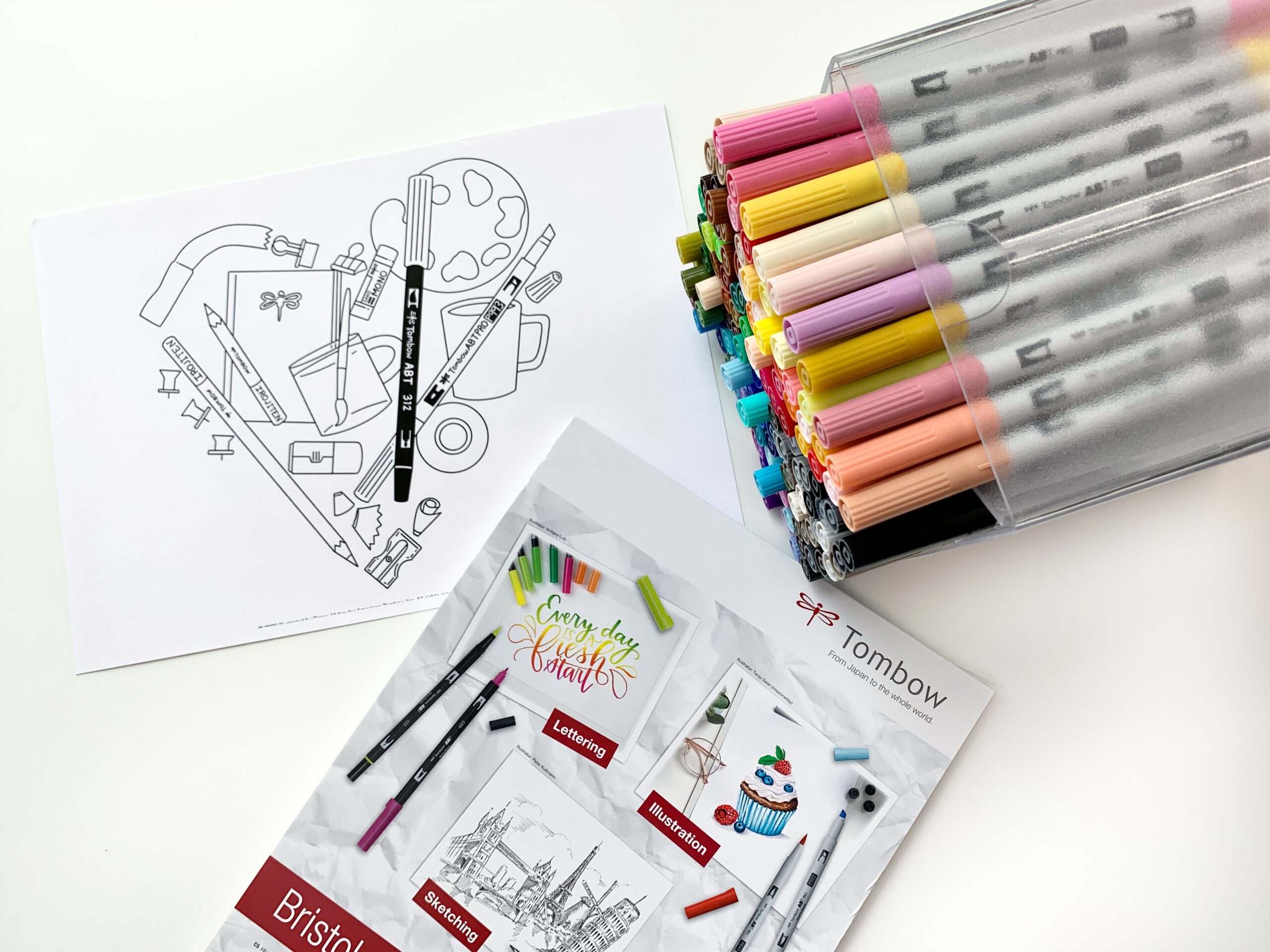 Free Coloring Worksheets for Relaxation - Tombow USA Blog